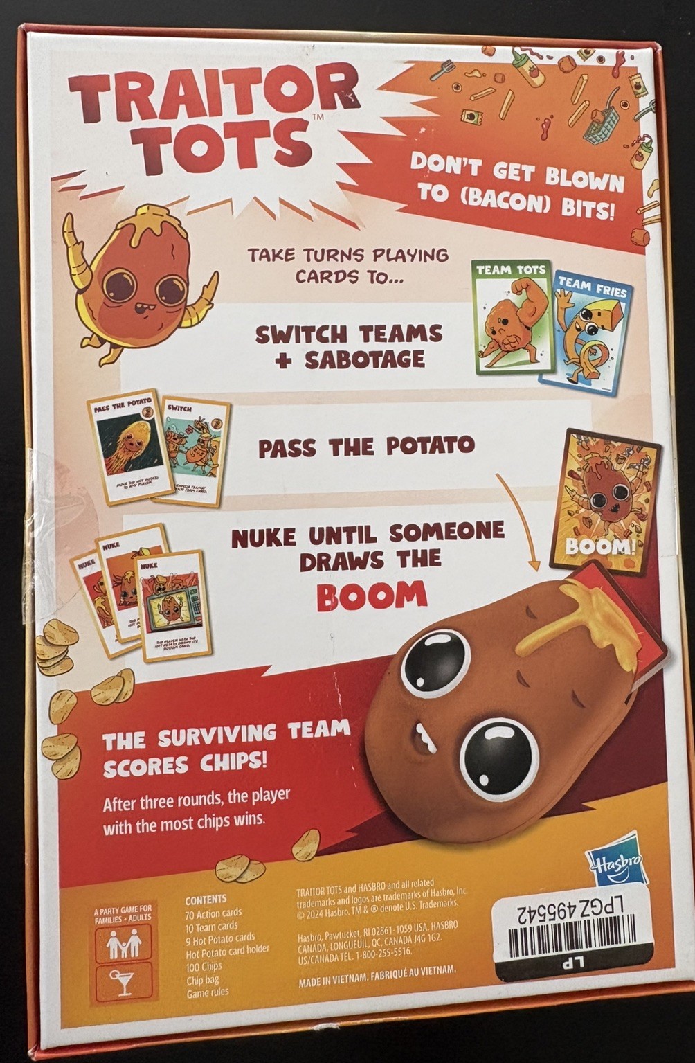 Traitor Tots Card Game Fast-Paced Party Game Hasbro 2024. New & Sealed
