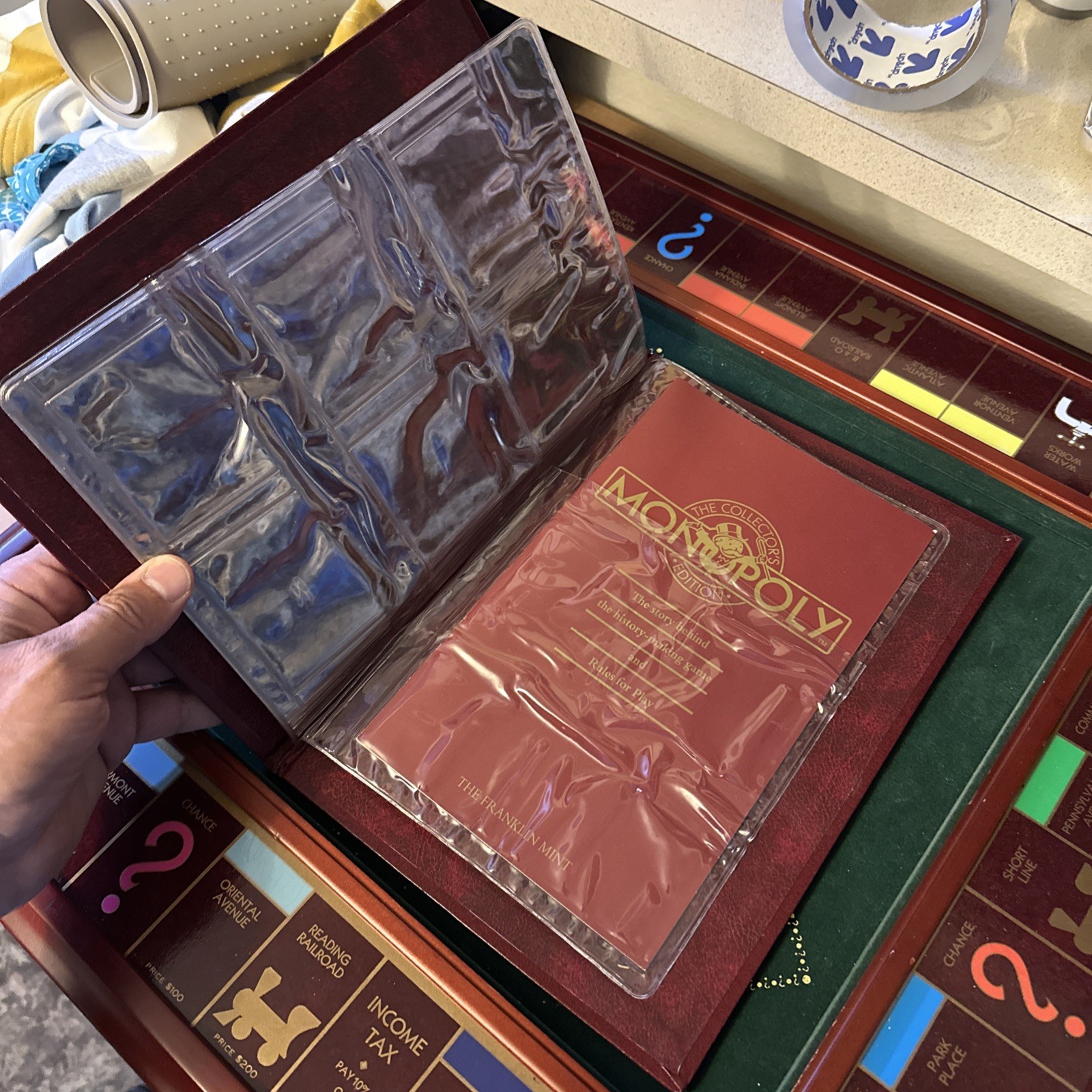 Monopoly Collector’s Edition 1991 Franklin Mint Wooden Luxury Board Game