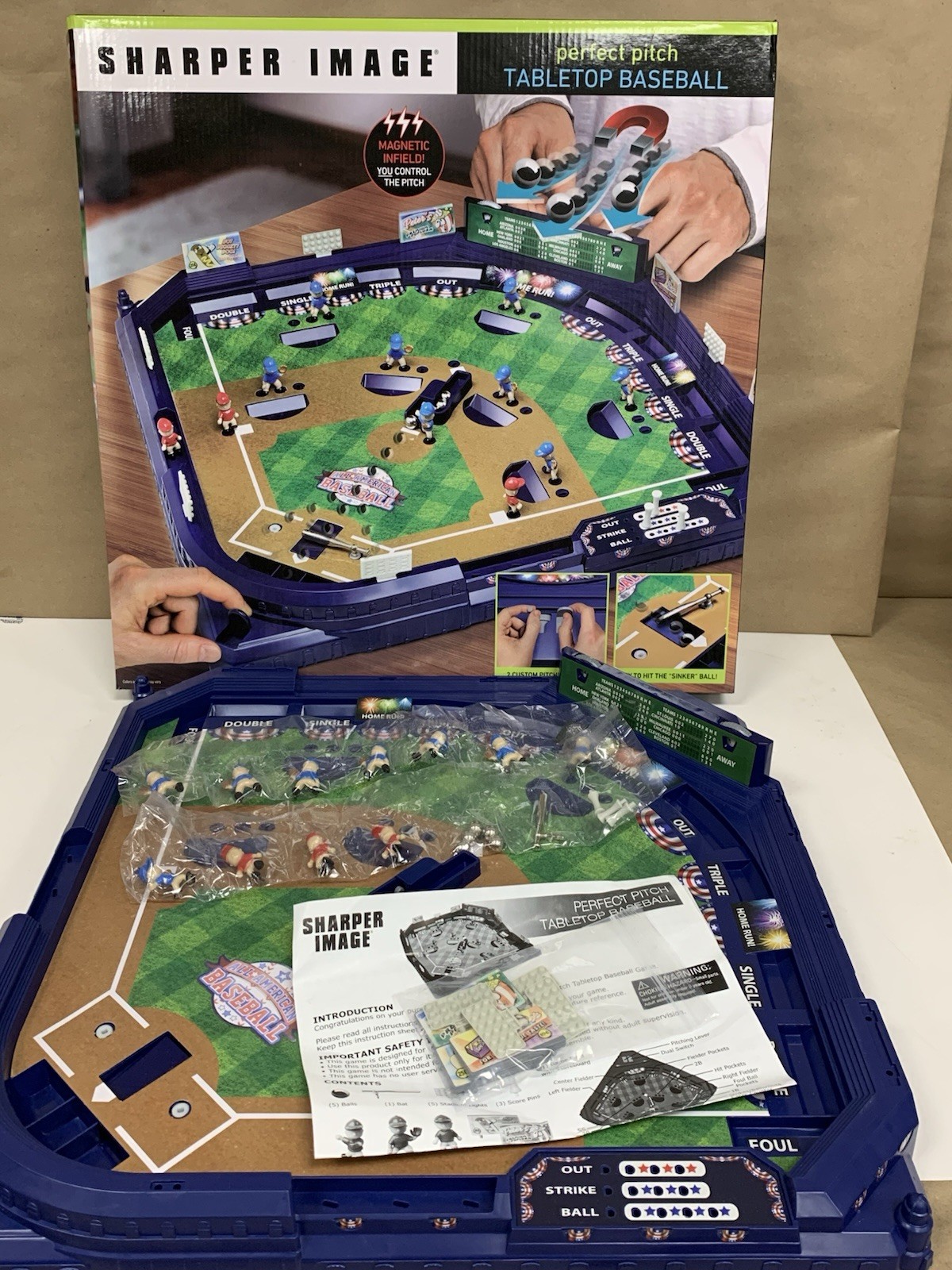 Tabletop Game Lot Sharper Image Perfect Pitch Baseball & Sealed Hockey Game