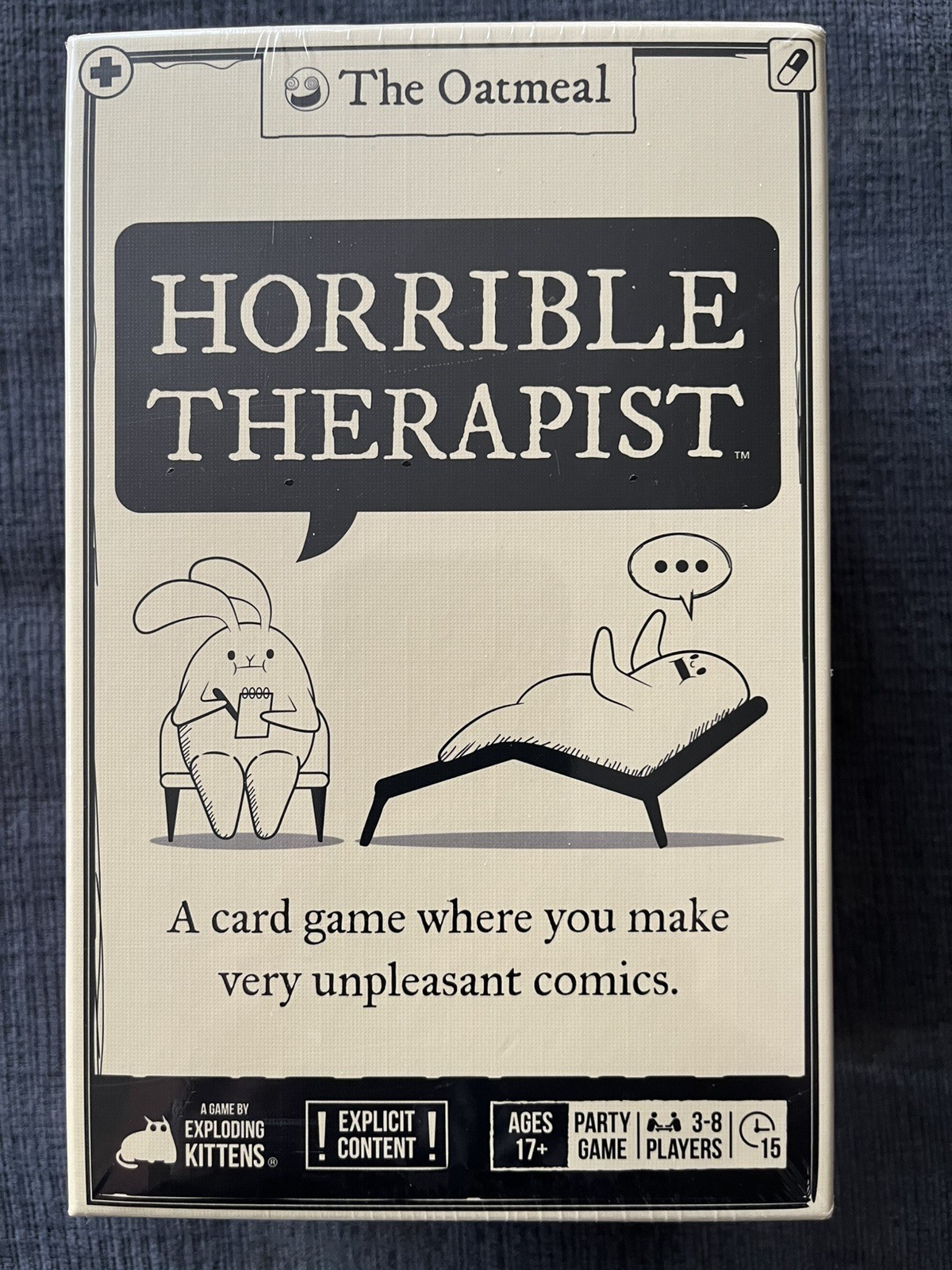 Horrible Therapist Adult Party Game Ages 17+ Mature Explicit Humor Card Game NEW