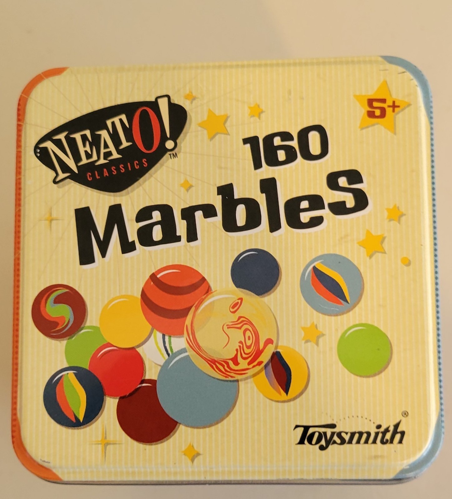Neato! Classics Marbles In A Tin Box by Toysmith – Retro Nostalgia Glass…