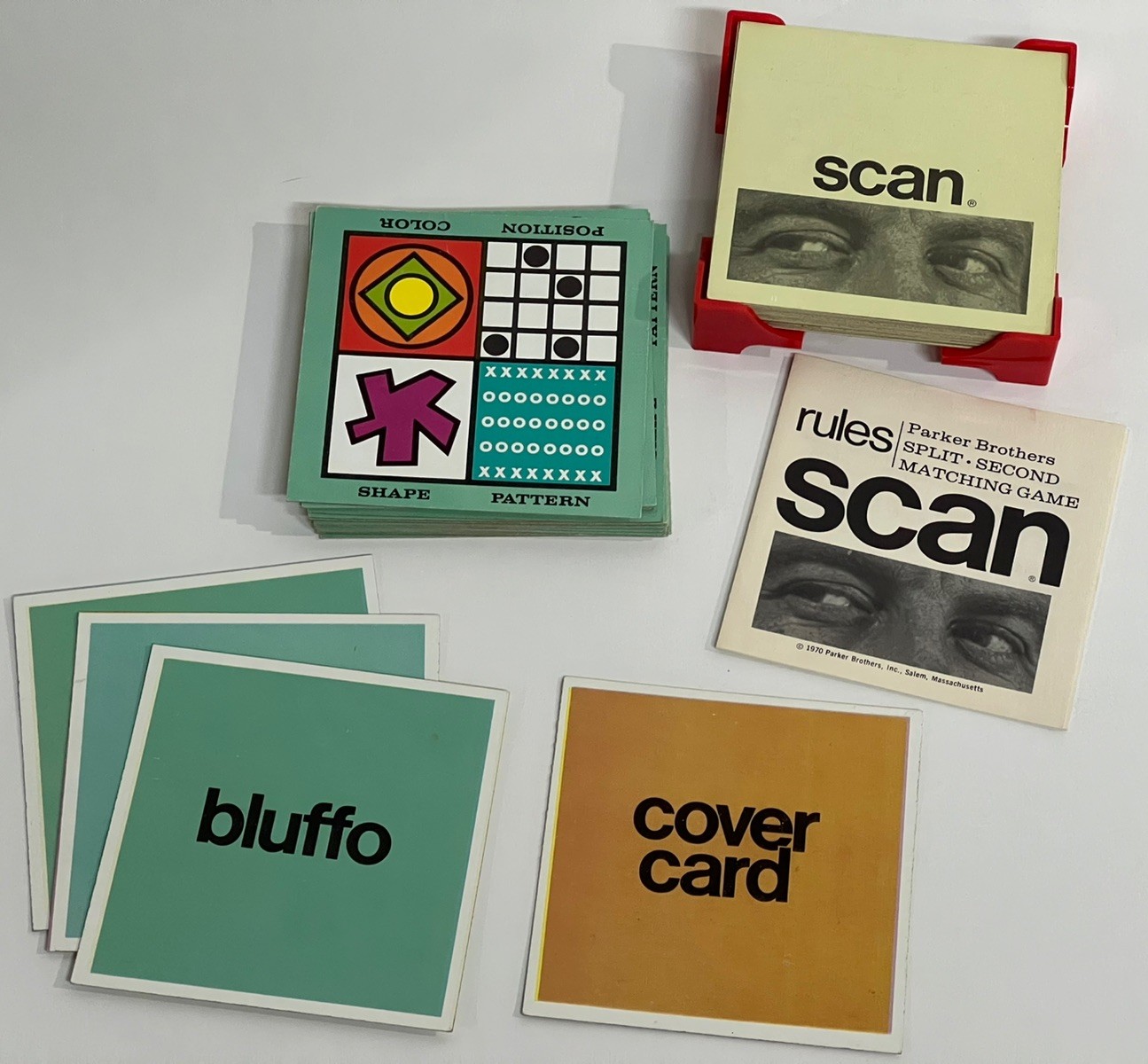 VINTAGE Scan Matching Game COMPLETE Parker Brothers 1970 Family Pictures