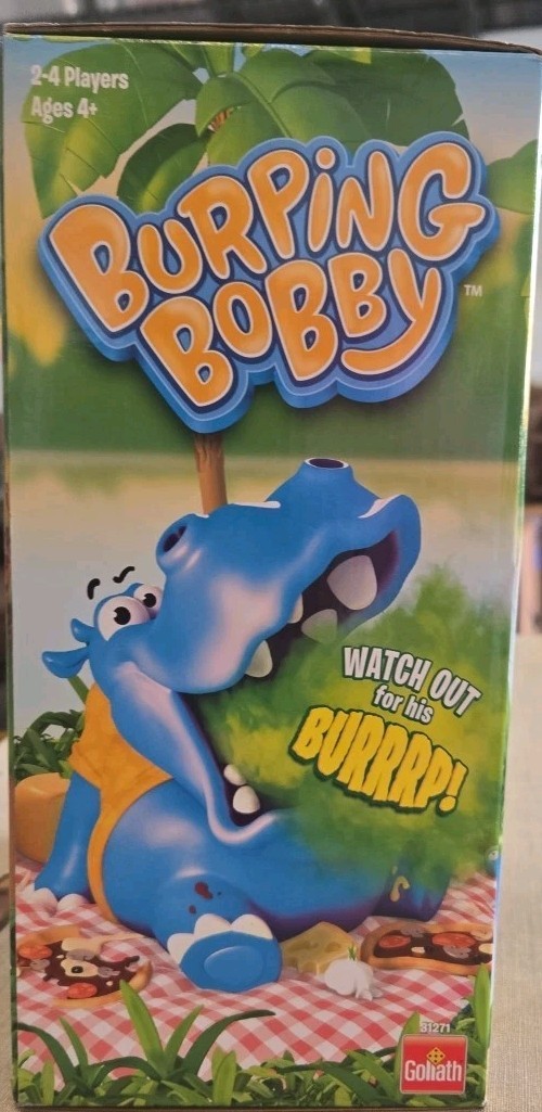 Burping Bobby Hippo Game by Goliath 2-4 Players, Ages 4+