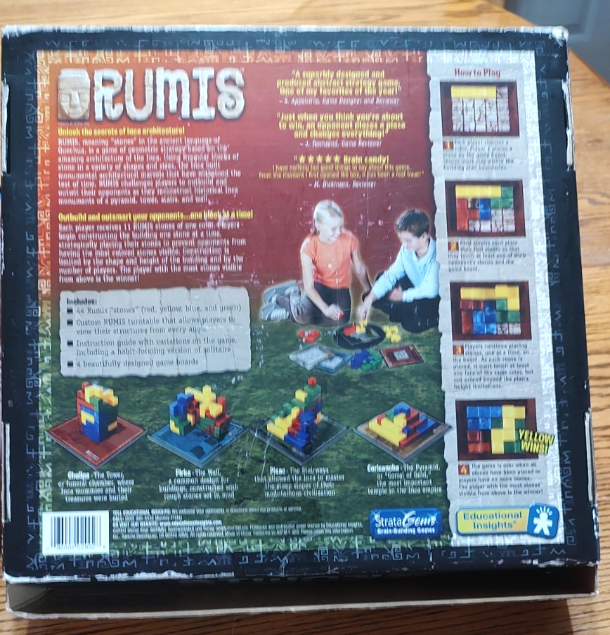 2004 RUMIS PUZZLE GAME, EDUCATIONAL INSIGHTS, COMPLETE