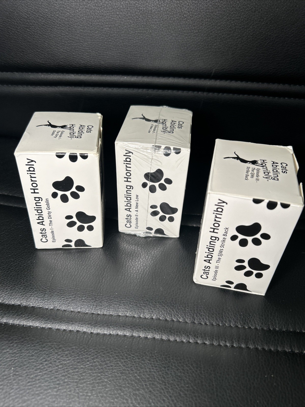 Cats Abiding Horribly Episodes 1 2 3 Expansion Packs to Cards Against Humanity