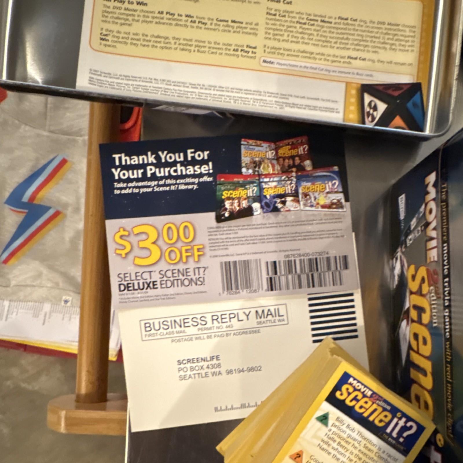 Screenlife Scene It? Movie 2nd Edition DVD Movie & TV Trivia Board Game