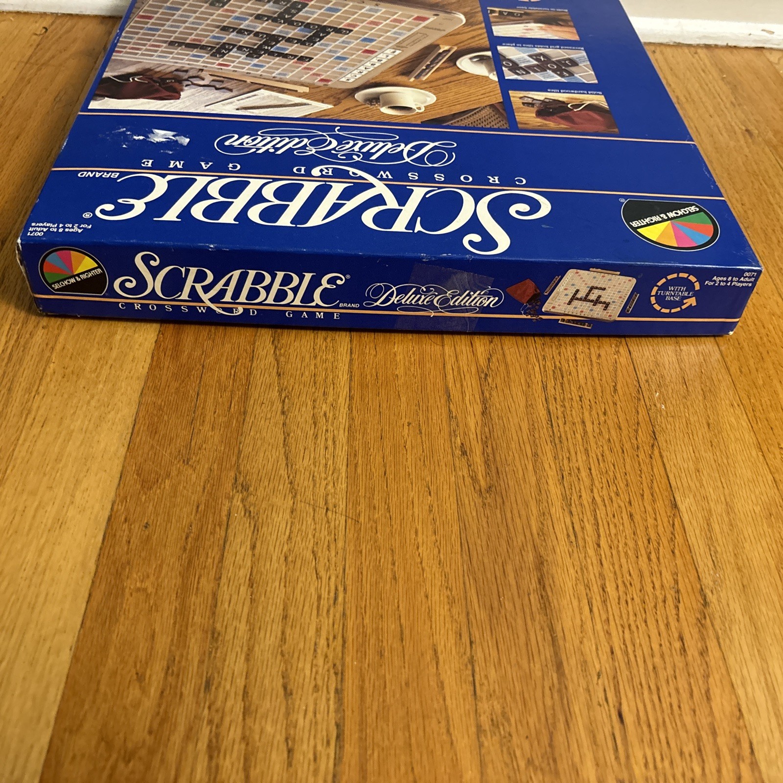 Scrabble Deluxe Rotating Turntable Board Game 1987-only 68 Letters and 3 trays