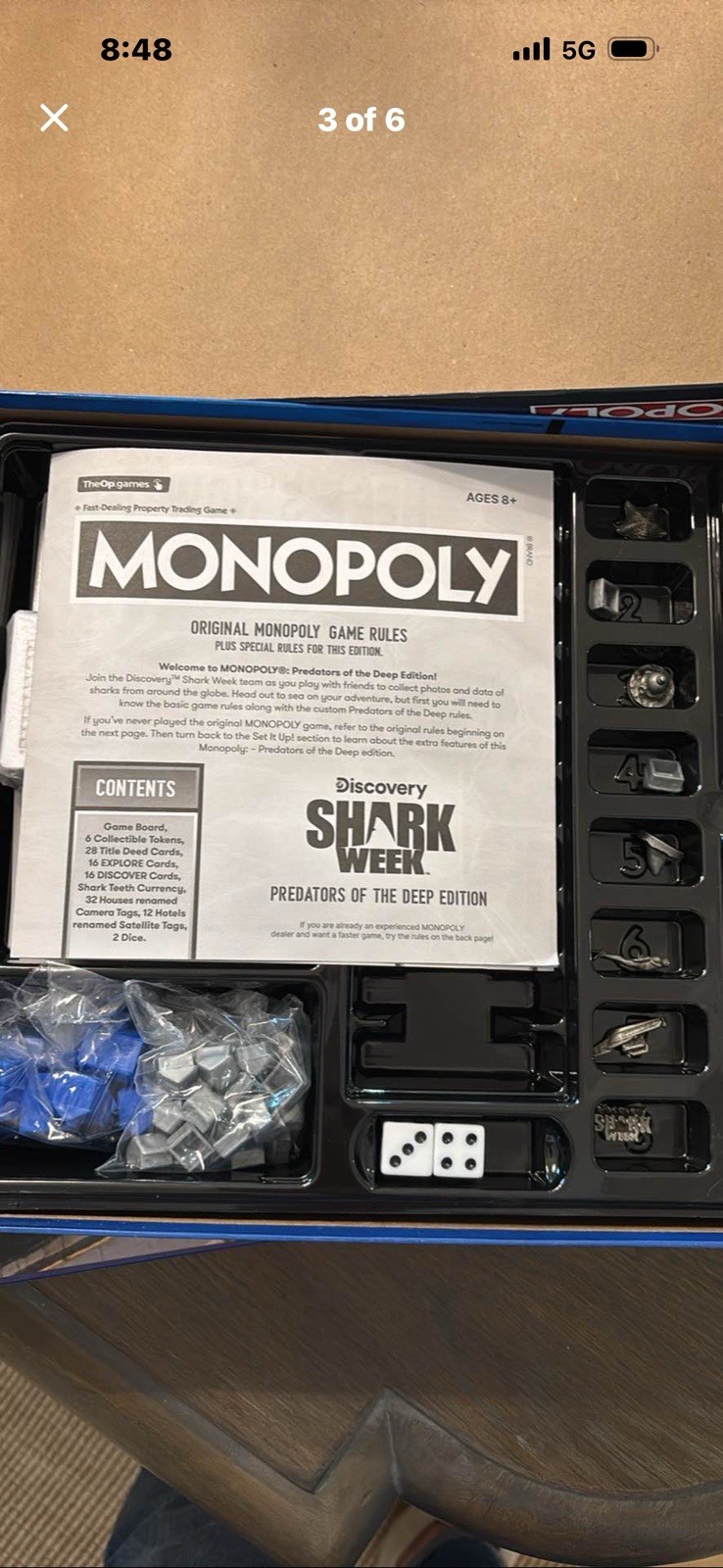 Shark Week Monopoly Board Game