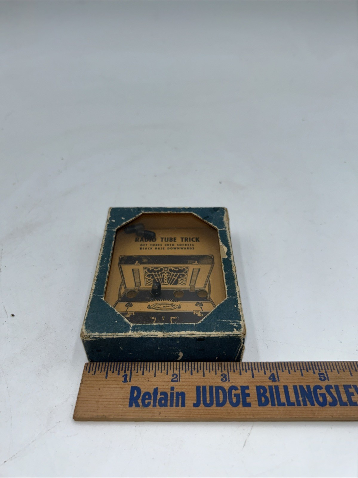 Vintage Radio Tube Trick Skill Dexterity Game by A.C. Gilbert CO. c. 1940s Art
