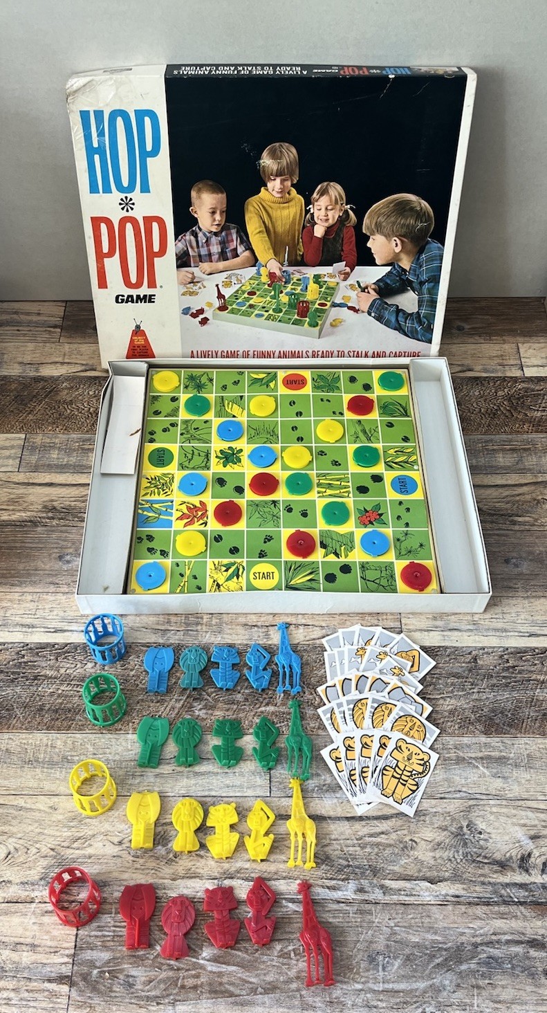W. H. Schaper Board Game Hop-Pop Box 100% Complete