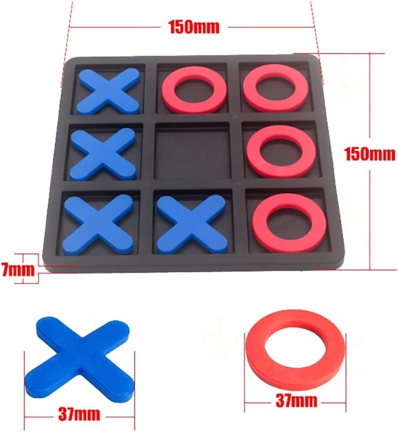 Interactive Resin Tic Tac Toe Game for Kids – Perfect Travel Toy at 15 cm