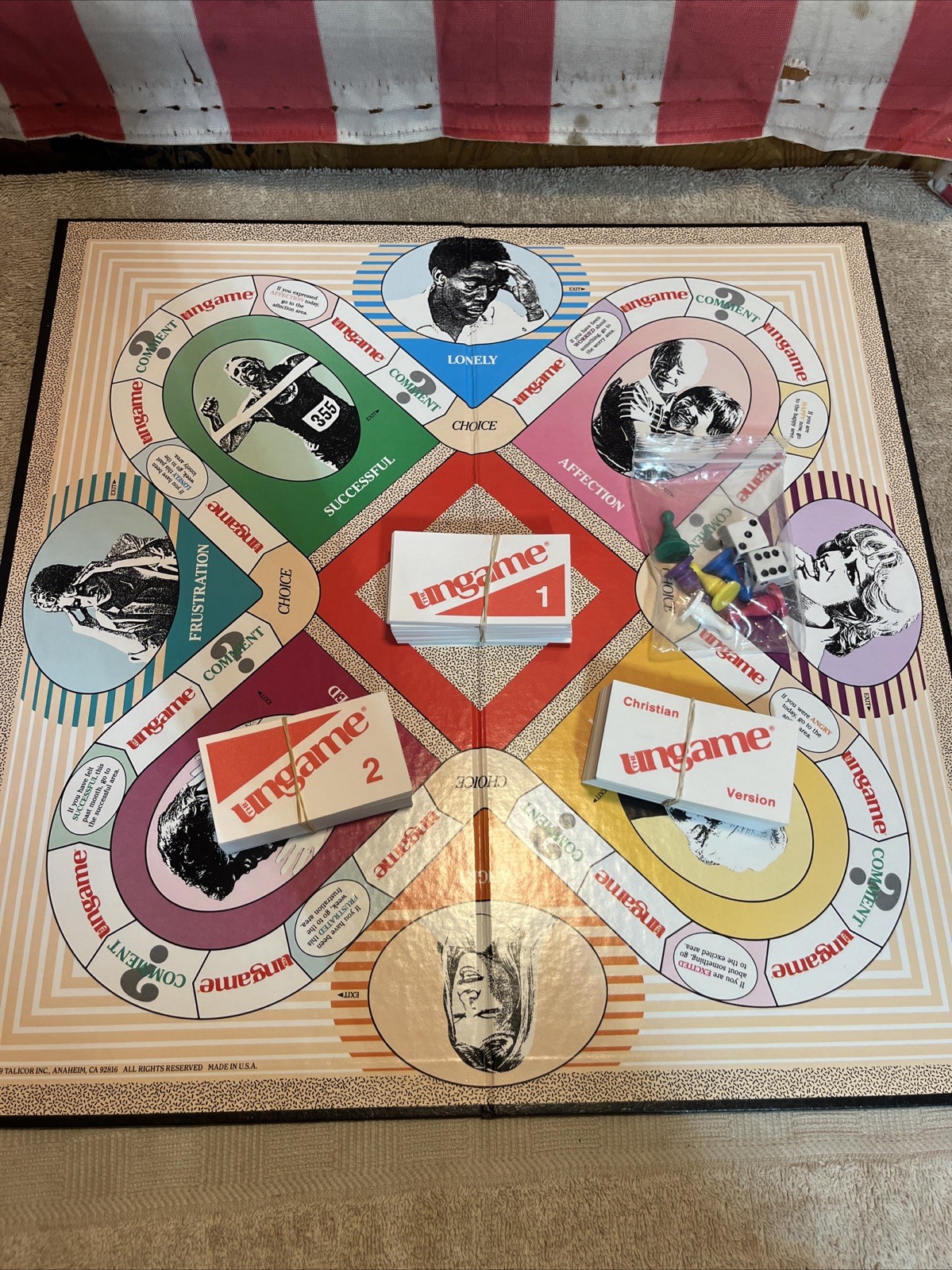 VTG The Ungame, Christian Version. 1989 By Talicor, Creator Dr Dobson, Made USA