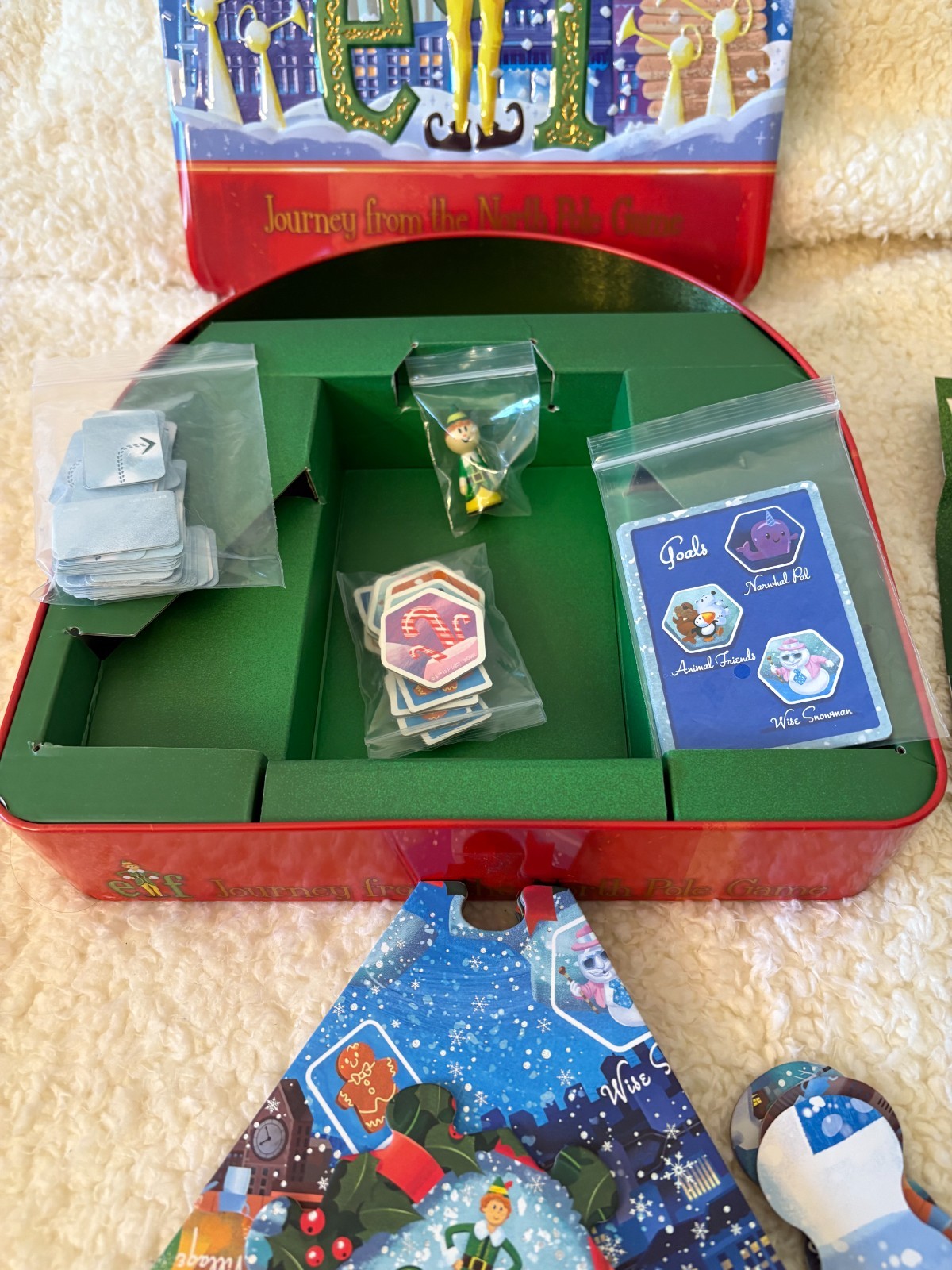 ELF “Journey From The North Pole” FUNCO Game COLLECTORS EDITION Tin Box