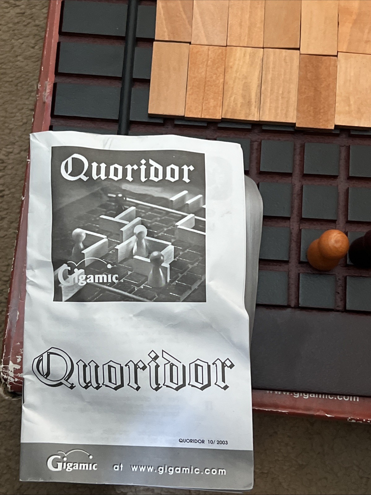 QUORIDOR Deluxe Wooden Board Game COMPLETE 1997 by Gigamic Critical Thinking