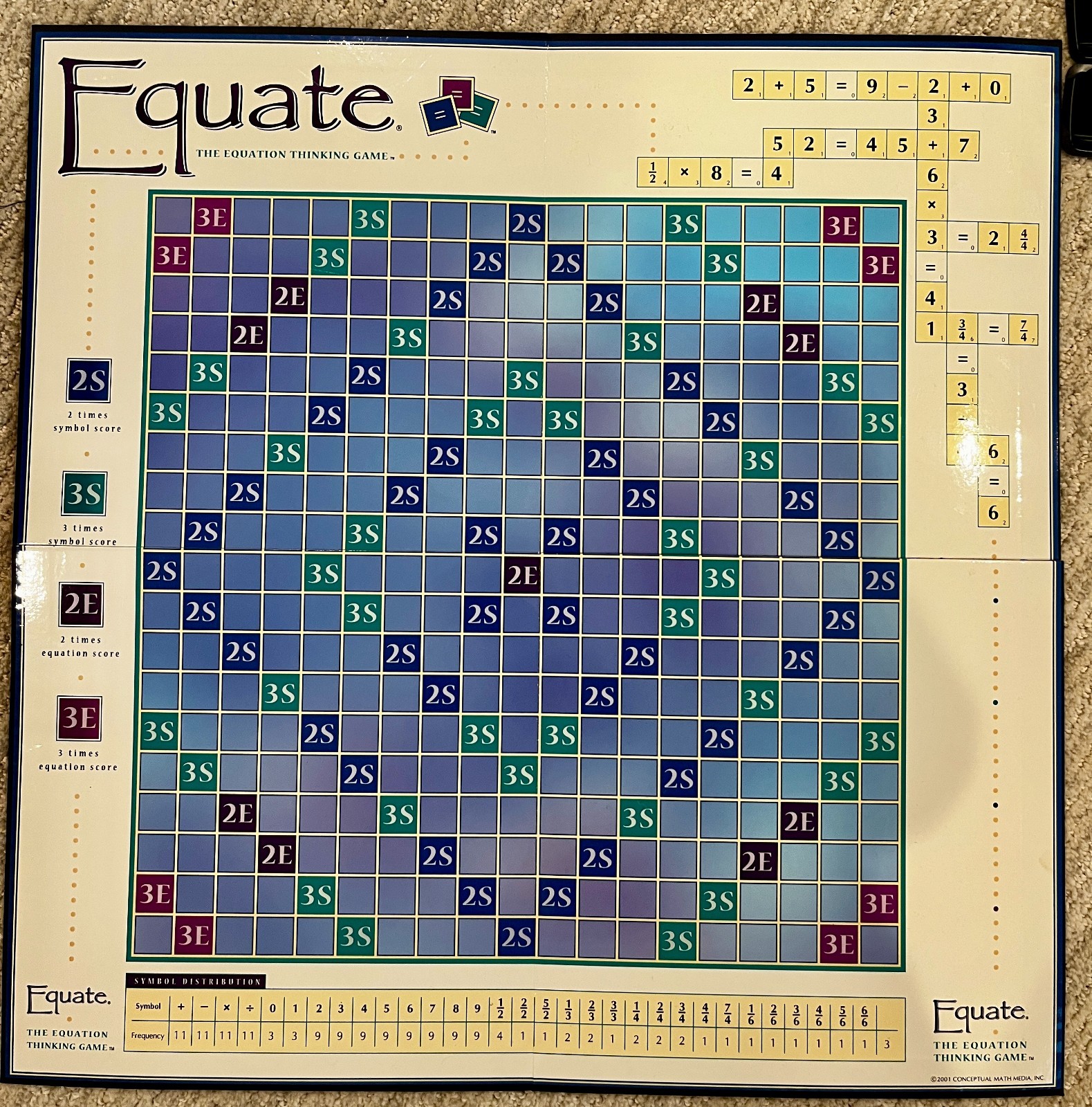 Equate The Equation Thinking Board Game – Home School – Math – Complete