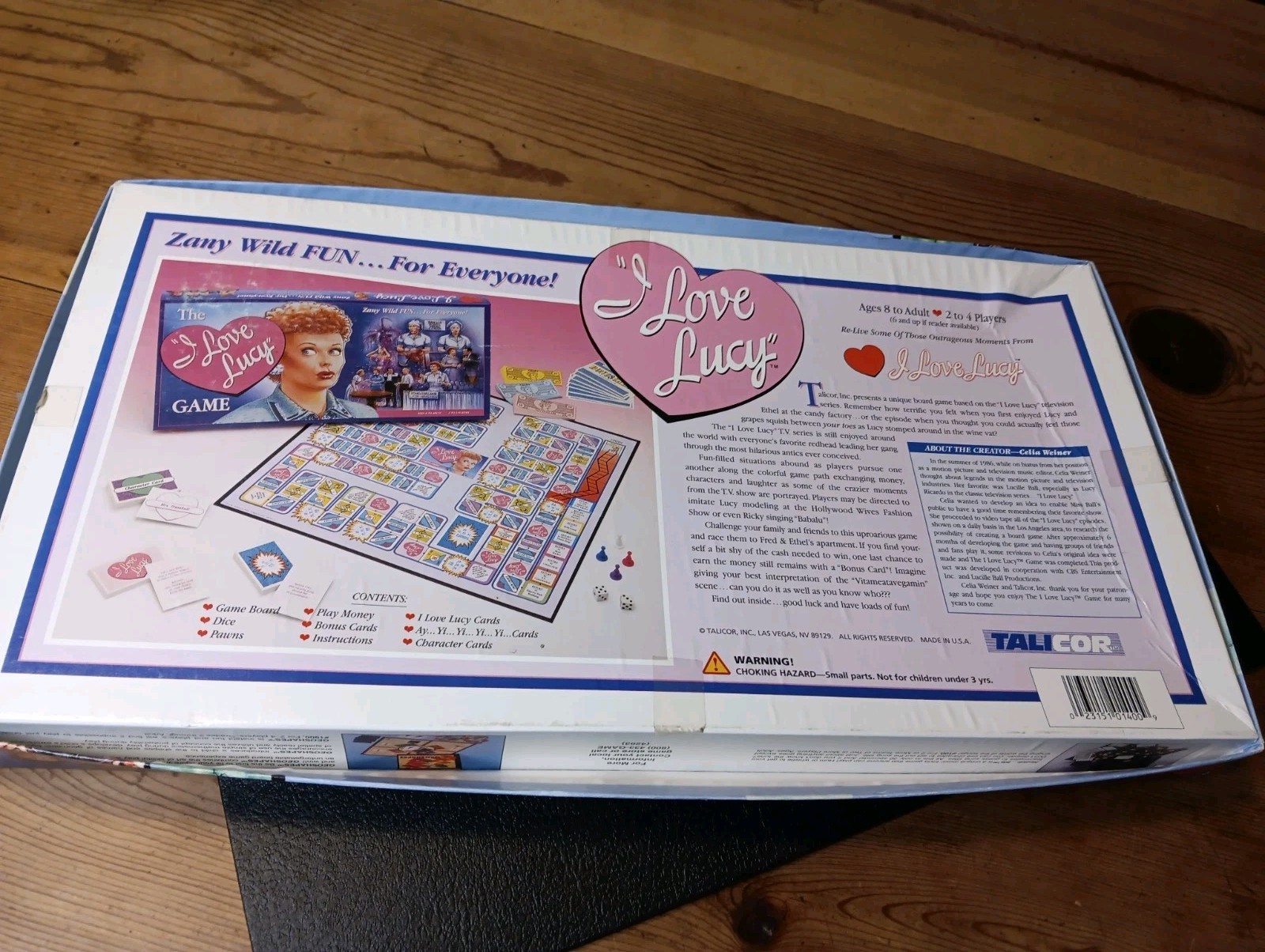 Vintage The I Love Lucy Board Game Complete Talicor 1990 TV Show Lucille Ball