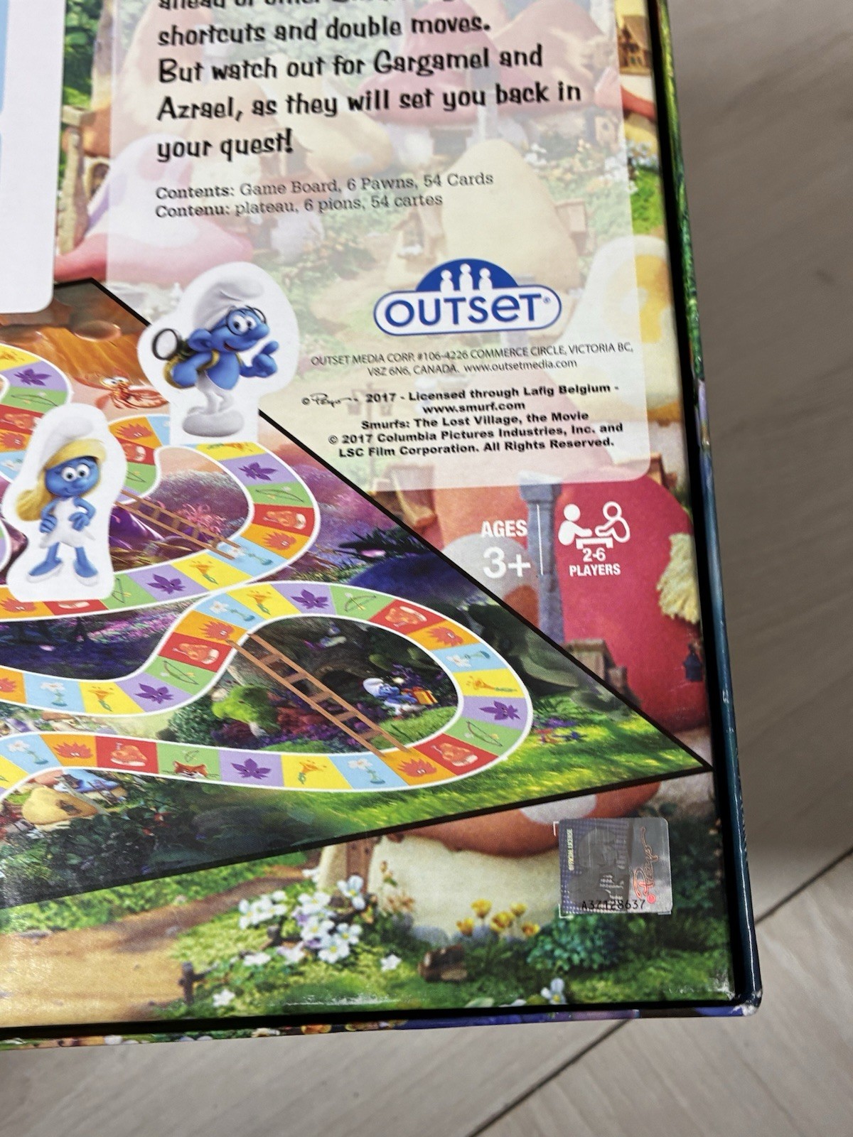 Smurfs The Lost Village Board Game 2017 Outset Complete RARE Family Strategy