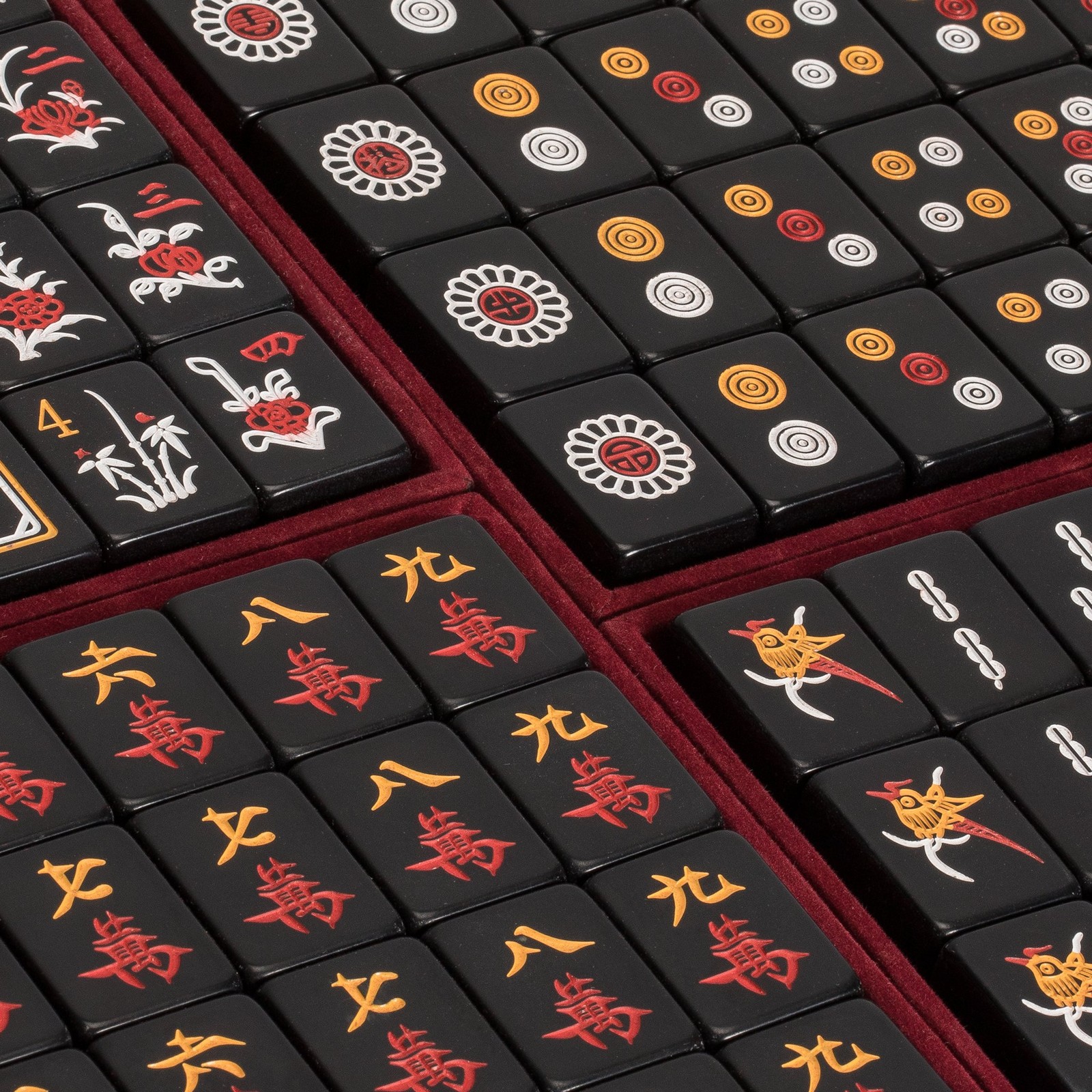 Yellow Mountain Imports Chinese Mahjong Game Set, Jet Set – with 148 Small-Si…