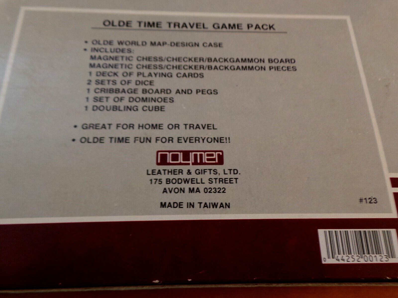 Unused Roymer Leisure Time Travel Multiple Game Pack Map in Designed Case NF