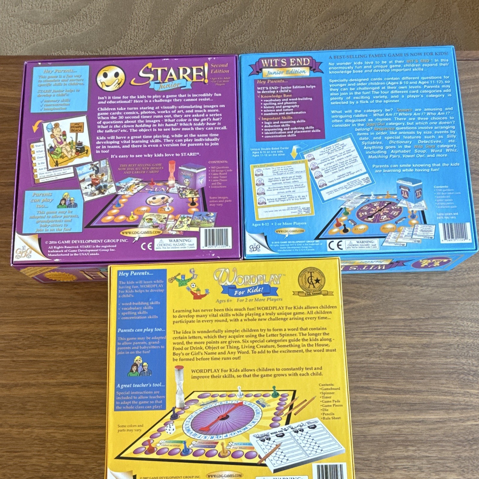 Game Development Group STARE! Wit’s End and Wordplay for Kids NEW!!!