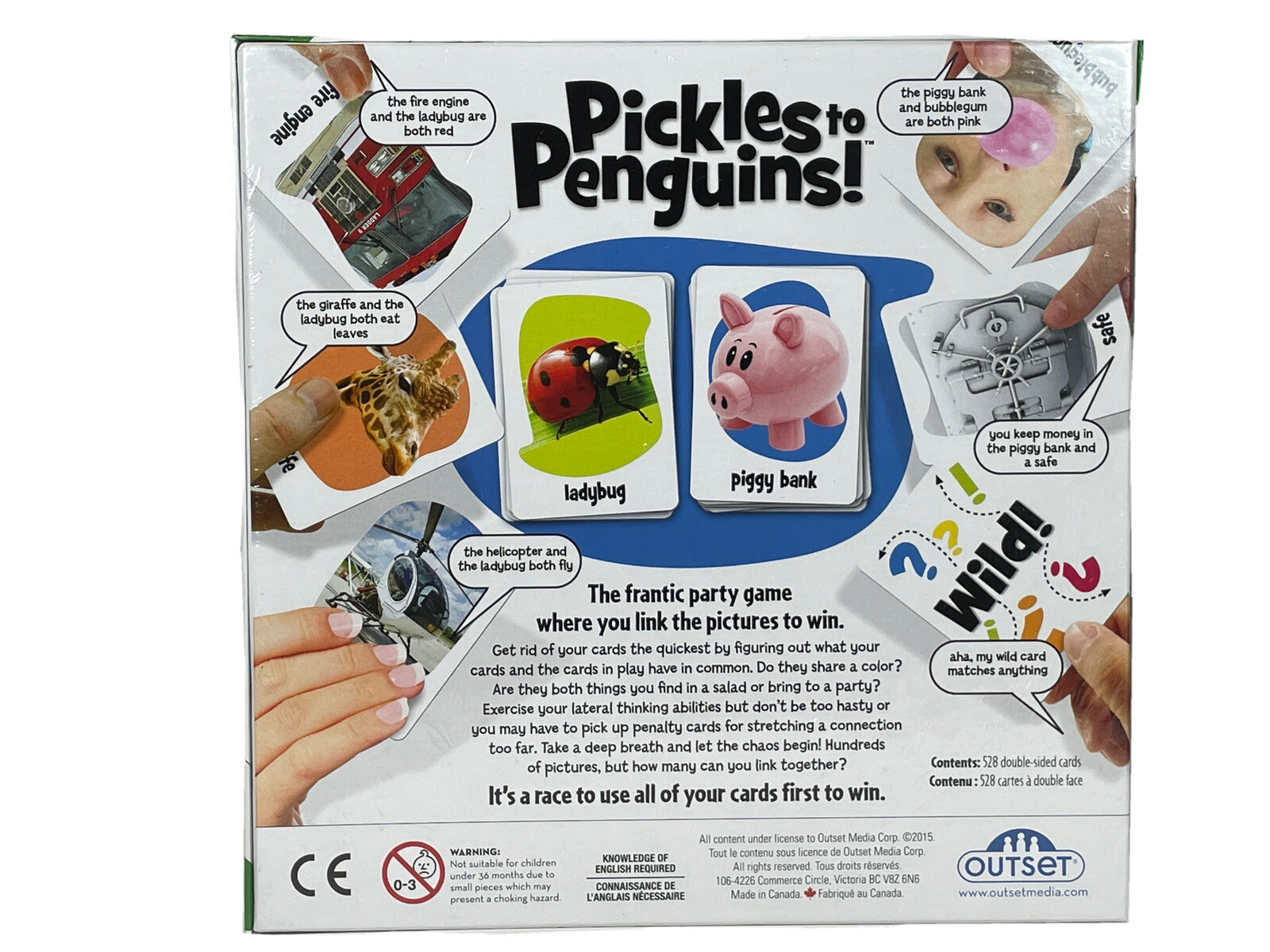 NEW Pickles to Penguins! Game Quick-Thinking Picture-Linking Party Ages 8 & Up