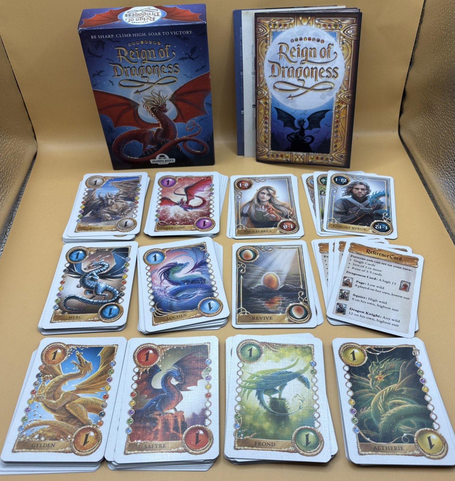 2022 Grandpa Beck’s Games Reign of Dragoness – Open Box – Complete Game!