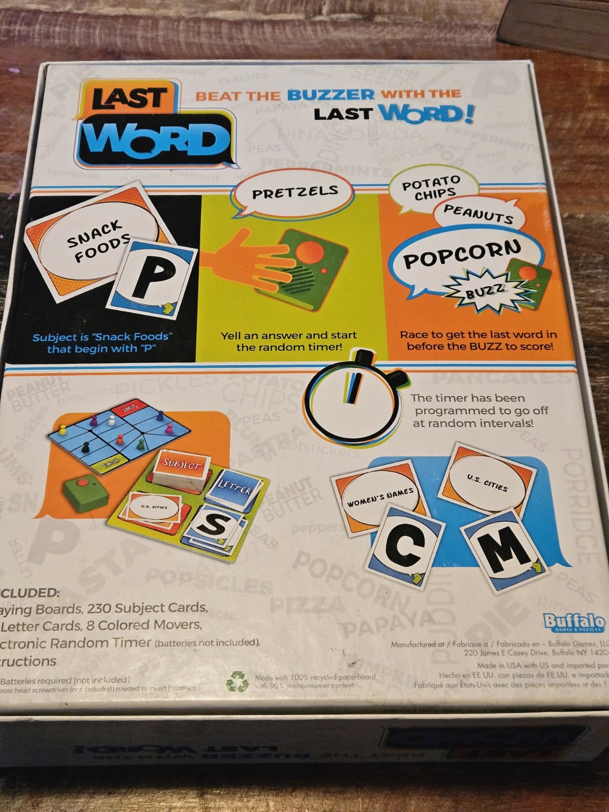 Last Word Board Game Buffalo Ages 14 and Up Complete