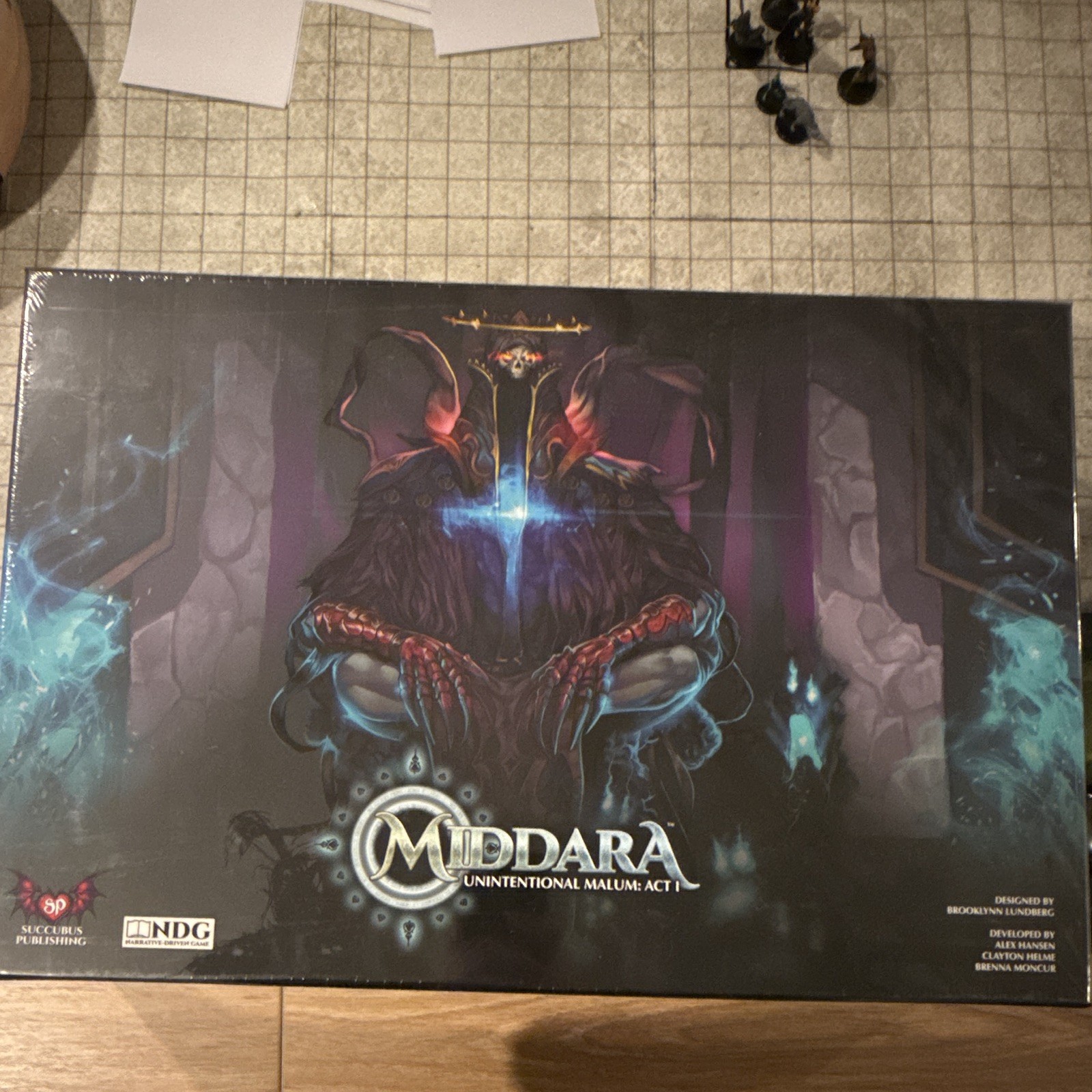 Succubus Publishing Middara Unintentional Malum Act 1 Board Game w/ Miniatures