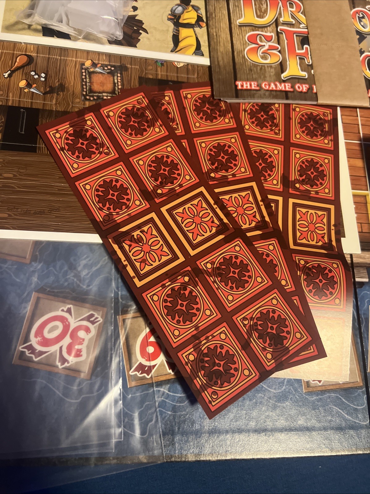 The DRAGON & FLAGON |Red Raven Games|Deluxe Board Game | Unpunched/sealed Cards