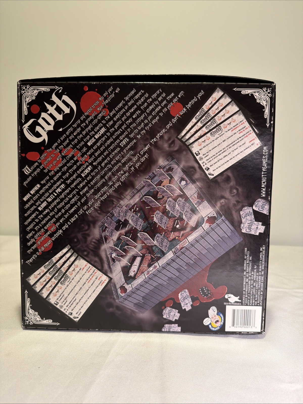 Goth The Game Of Horror Trivia Board Game EUC Complete!