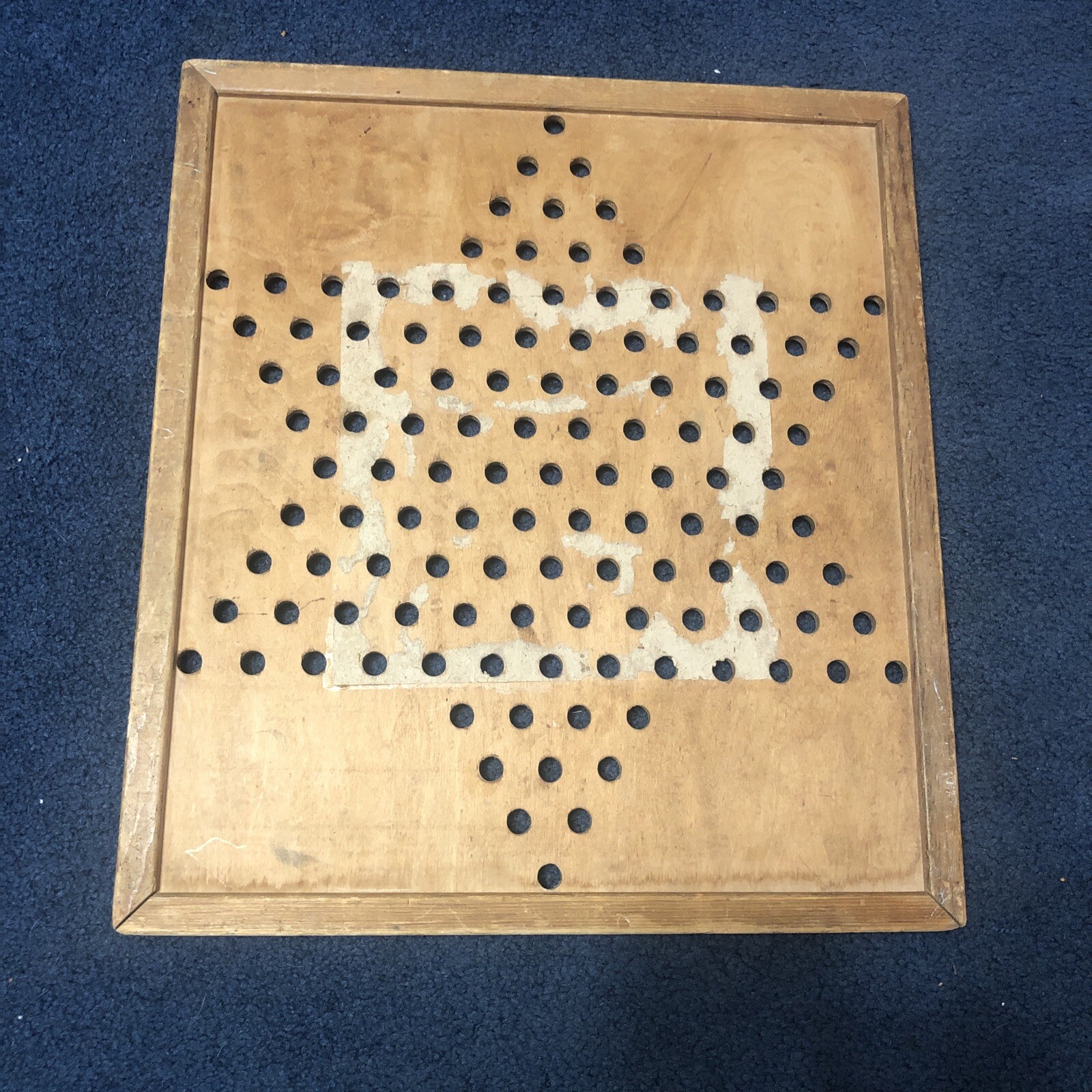 Hop Ching Chinese Checkers Board 16×18 Made in USA 1928 All Wood No. 2739