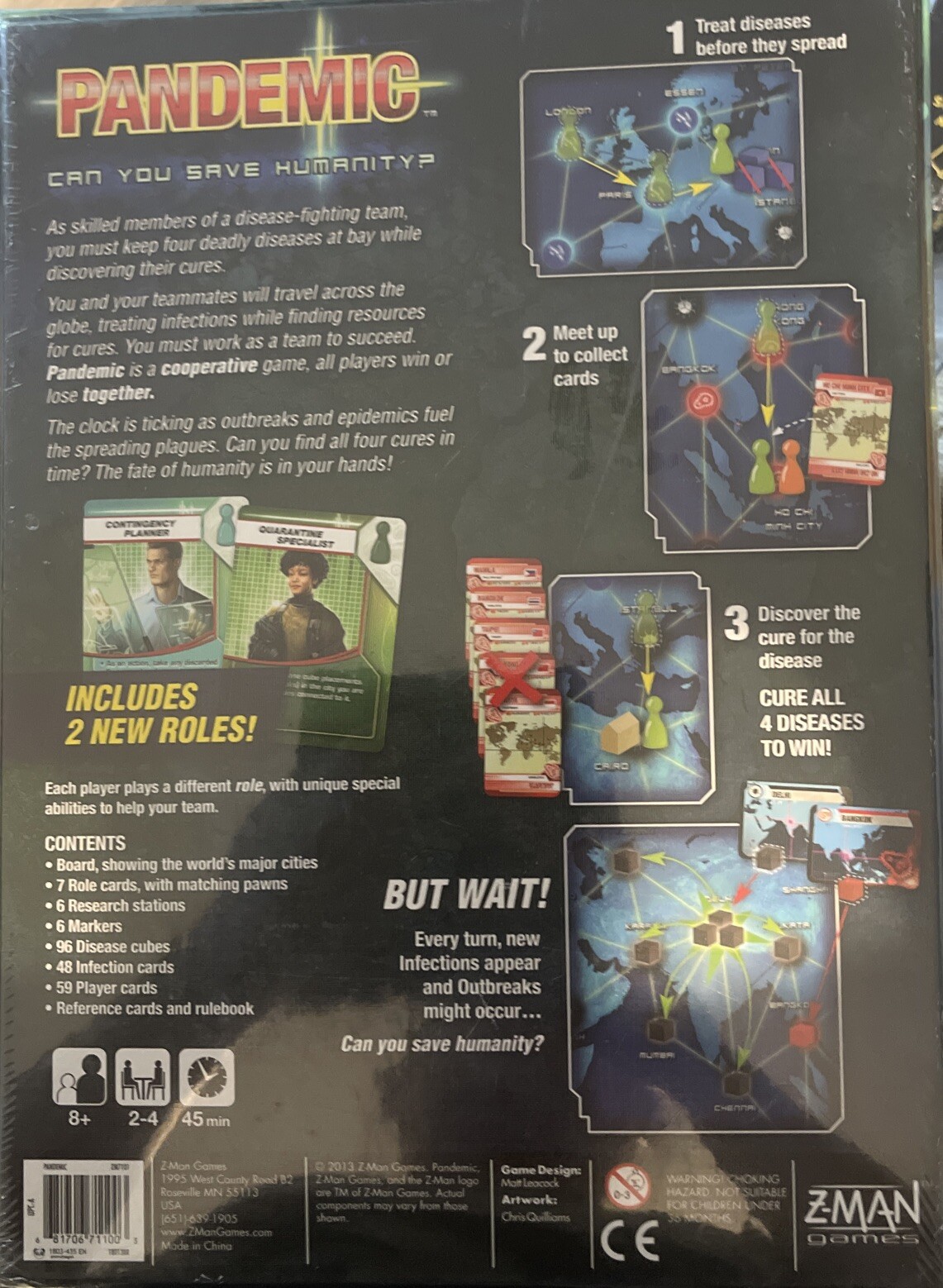 Pandemic Board Game – Teamwork and Problem-Solving – 2-4 Players, 45-60 Minutes