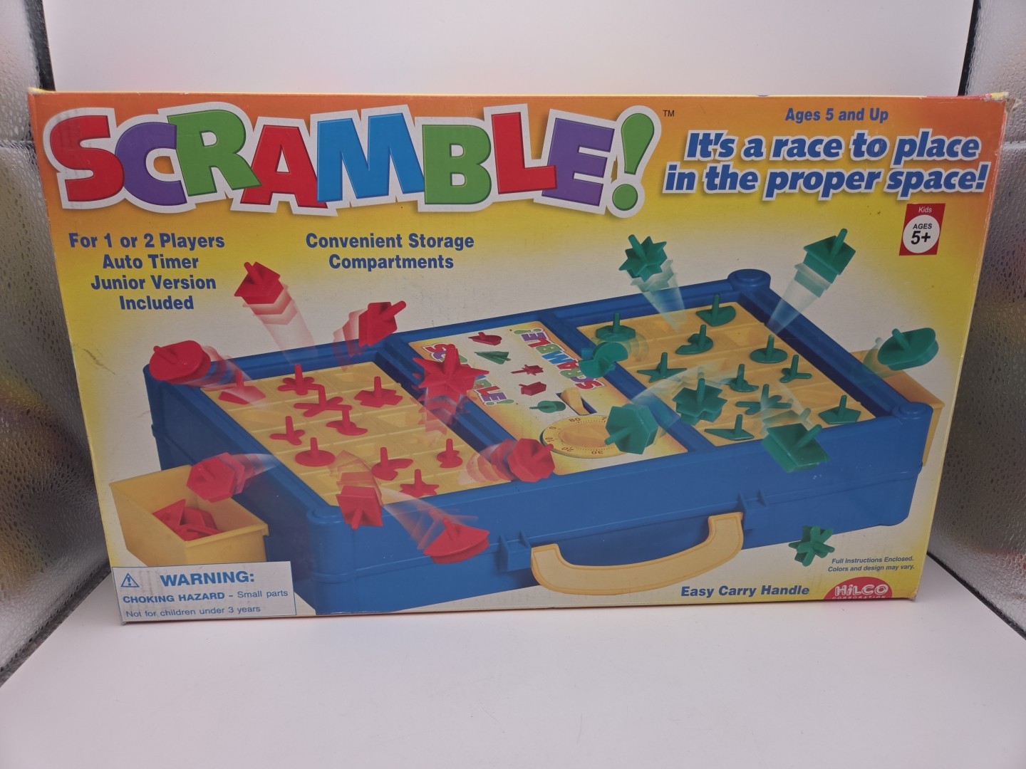 SCRAMBLE! Board Game COMPLETE 2007 Hilco Corp 1-2 Players Junior Version Incl