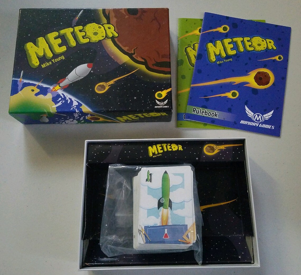Meteor (Card Game) Mike Young Mayday Games board cooperative 1-5 Player COMPLETE
