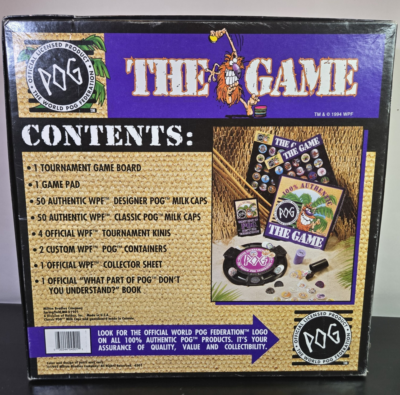 Vintage POG The Game, World POG Federation Milton Bradley Set 200+ POG’s 1995