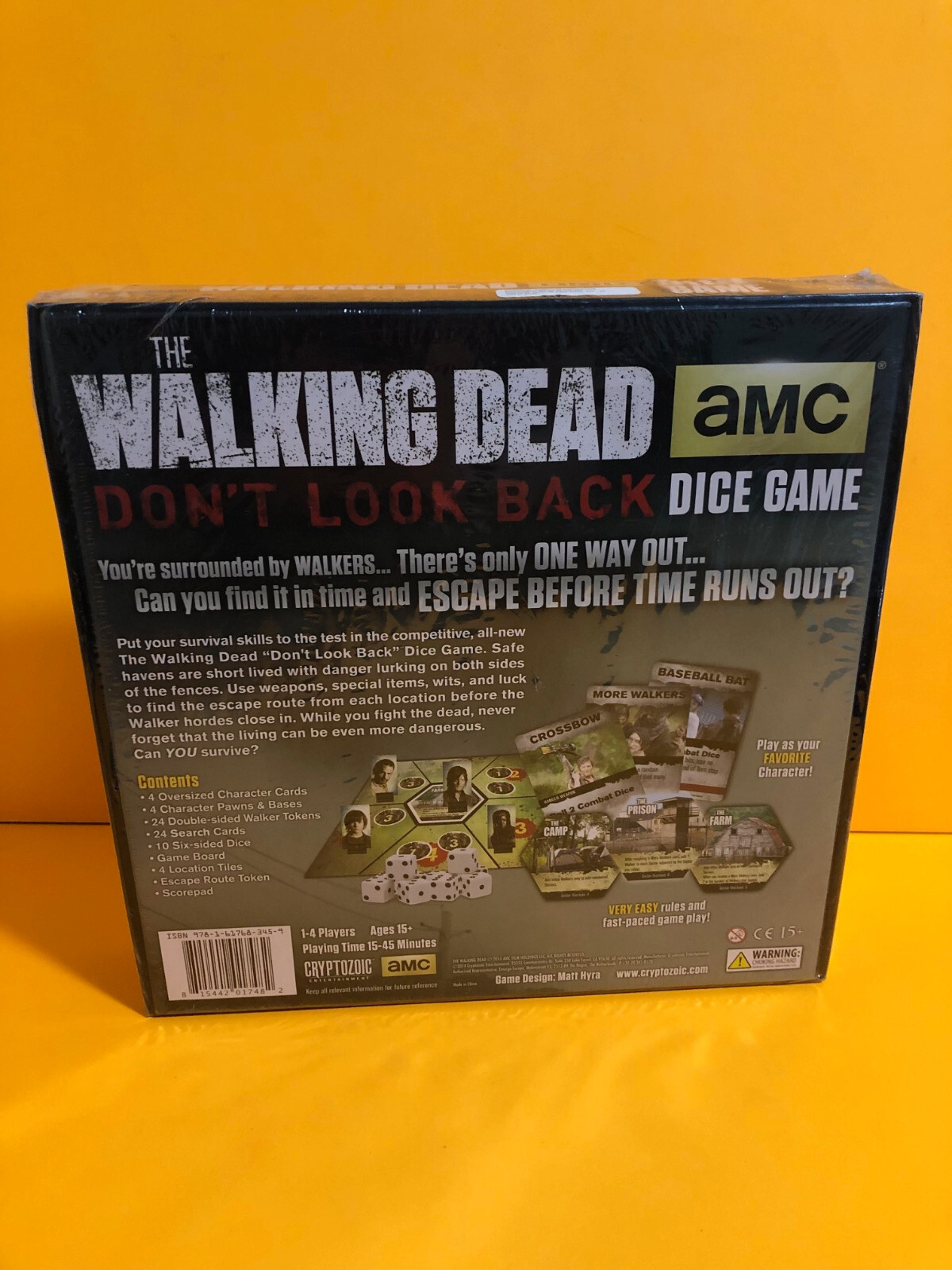 The Walking Dead Dont Look Back Dice Board Game – Cryptozoic – New Sealed