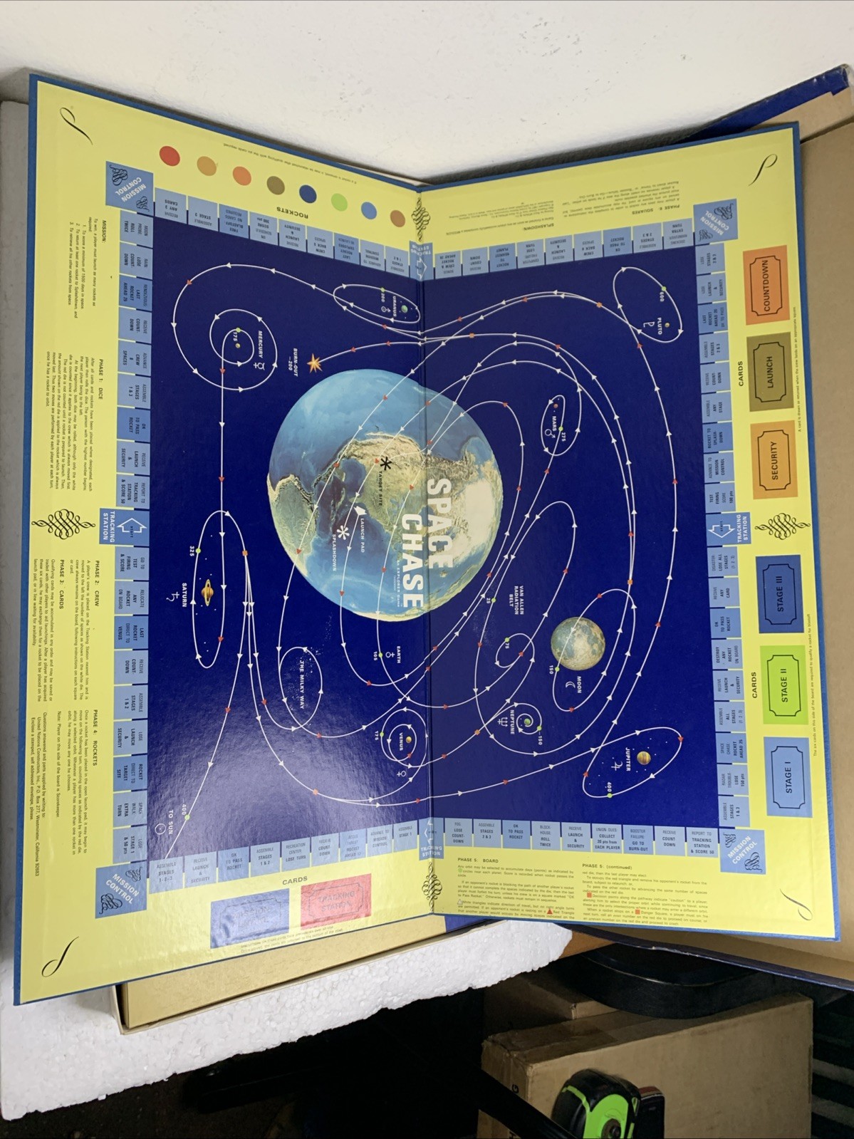 1967 Space Chase Board Game United Nations Constructors Inc. Made In USA