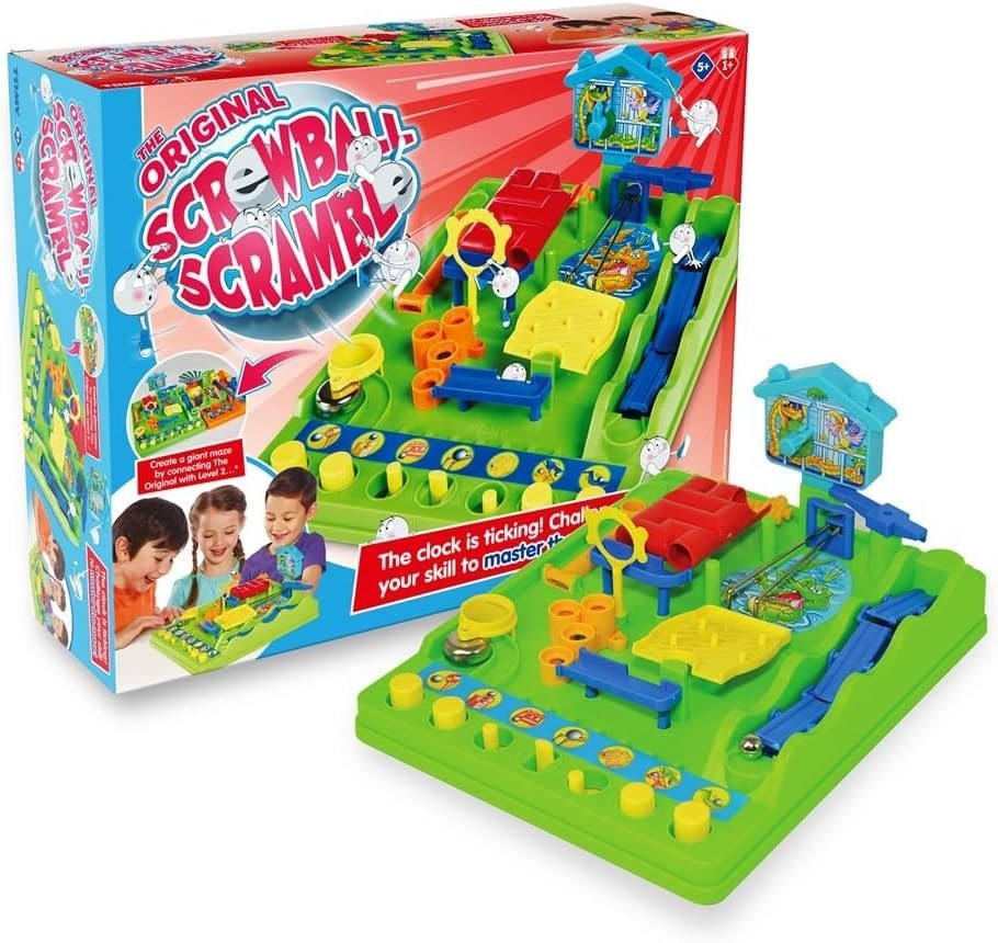 Screwball Scramble Kids Board Game- Timed Marble Run Obstacle Course Kids Games