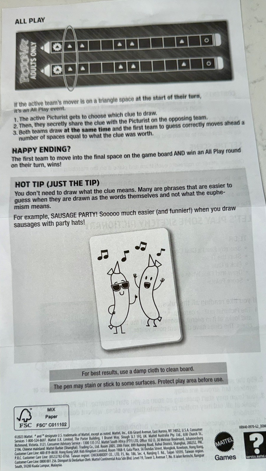 Pictionary Adults Only Don’t Keep Your Mind Out of the Gutter 2 Teams 17+ Player