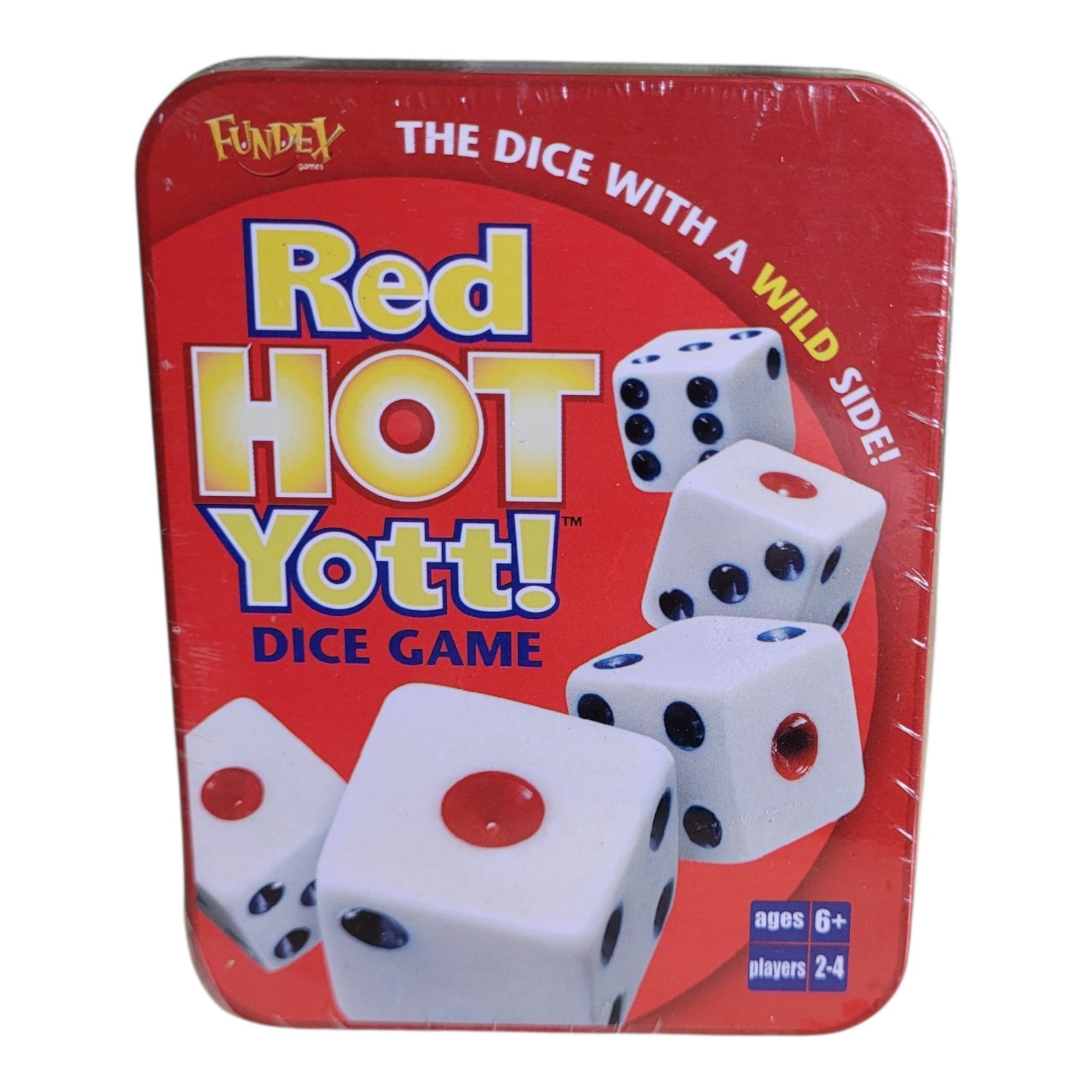 Red Hot Yott! Dice Game 2002 Fundex Tin Container NEW SEALED ORIGINAL PACKAGE