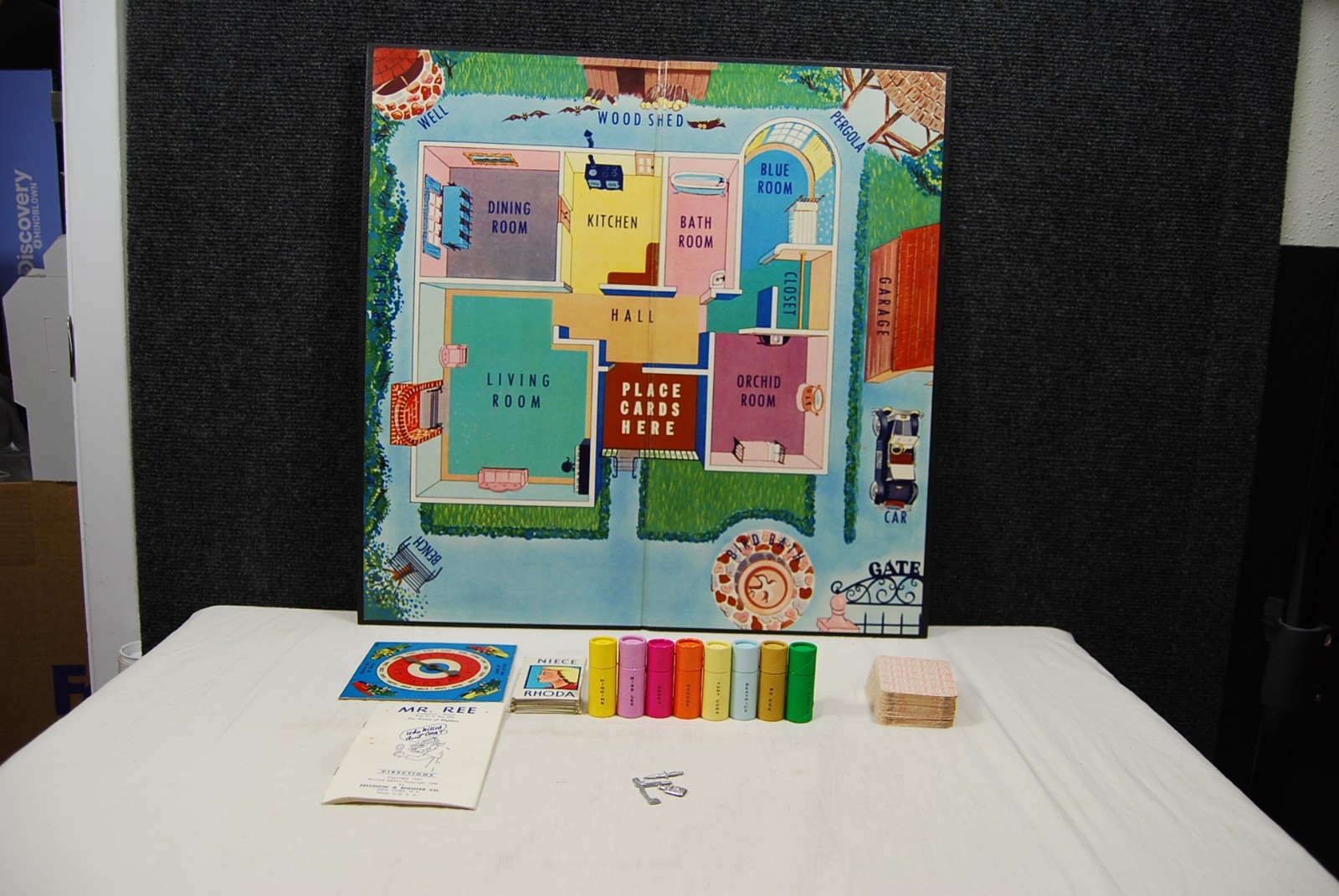 Vintage Selchow Righter Mr Ree The Fireside Detective Board Game Complete