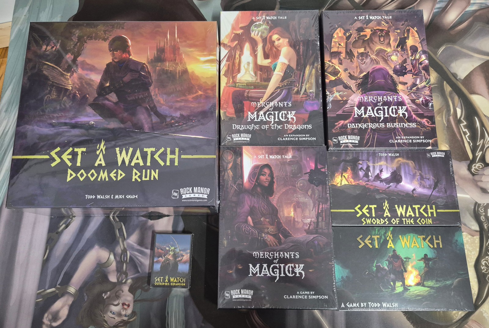 Set A Watch Board Game BUNDLE! Base Game+Merchants of Magic+Expansions