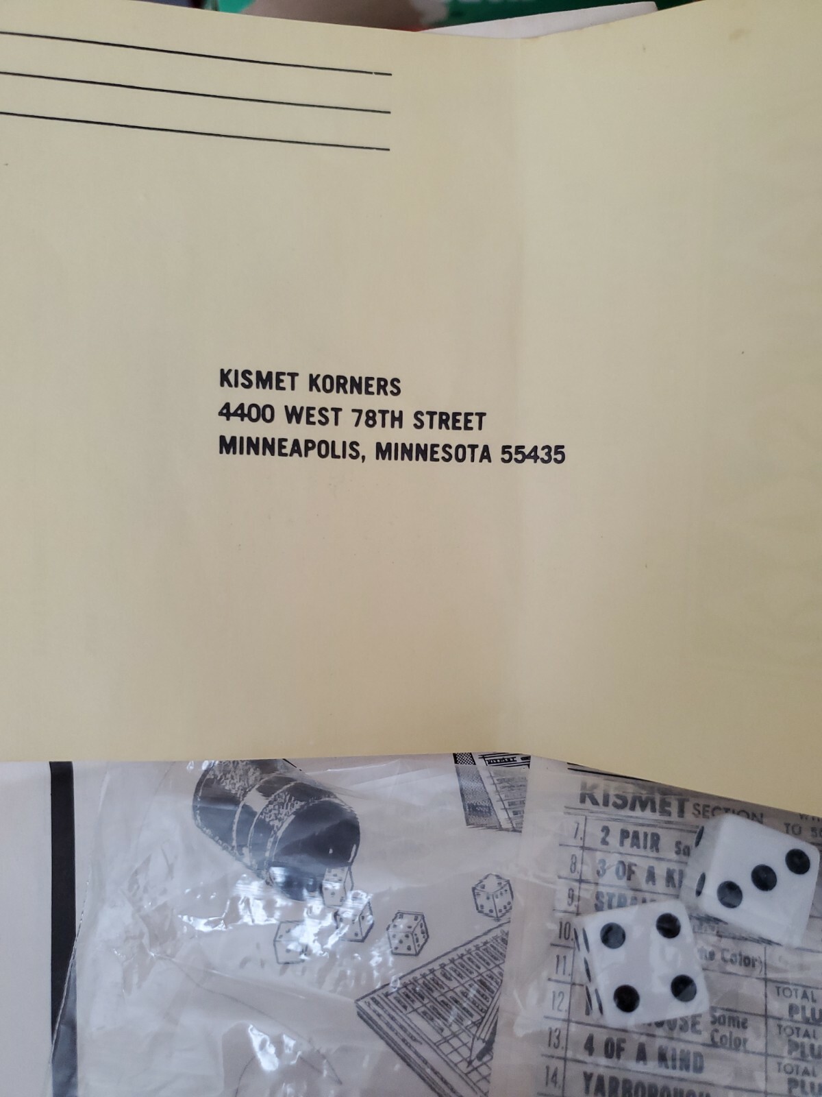 Vintage – KISMET – Game 1965 Spare Time Products Inc.