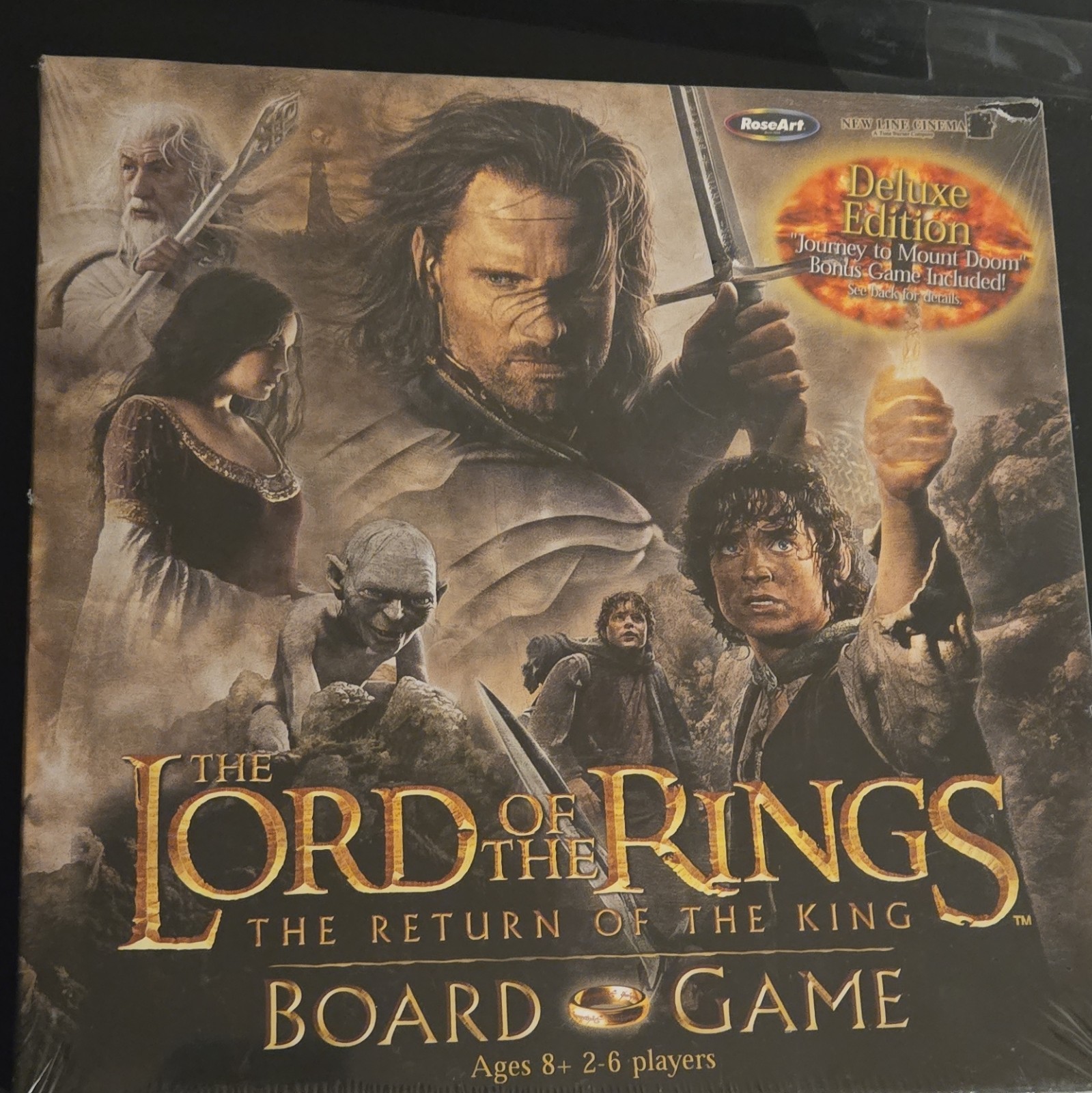 LORD OF THE RINGS Return of the King Deluxe Board Game w/ Bonus Game, NIB!