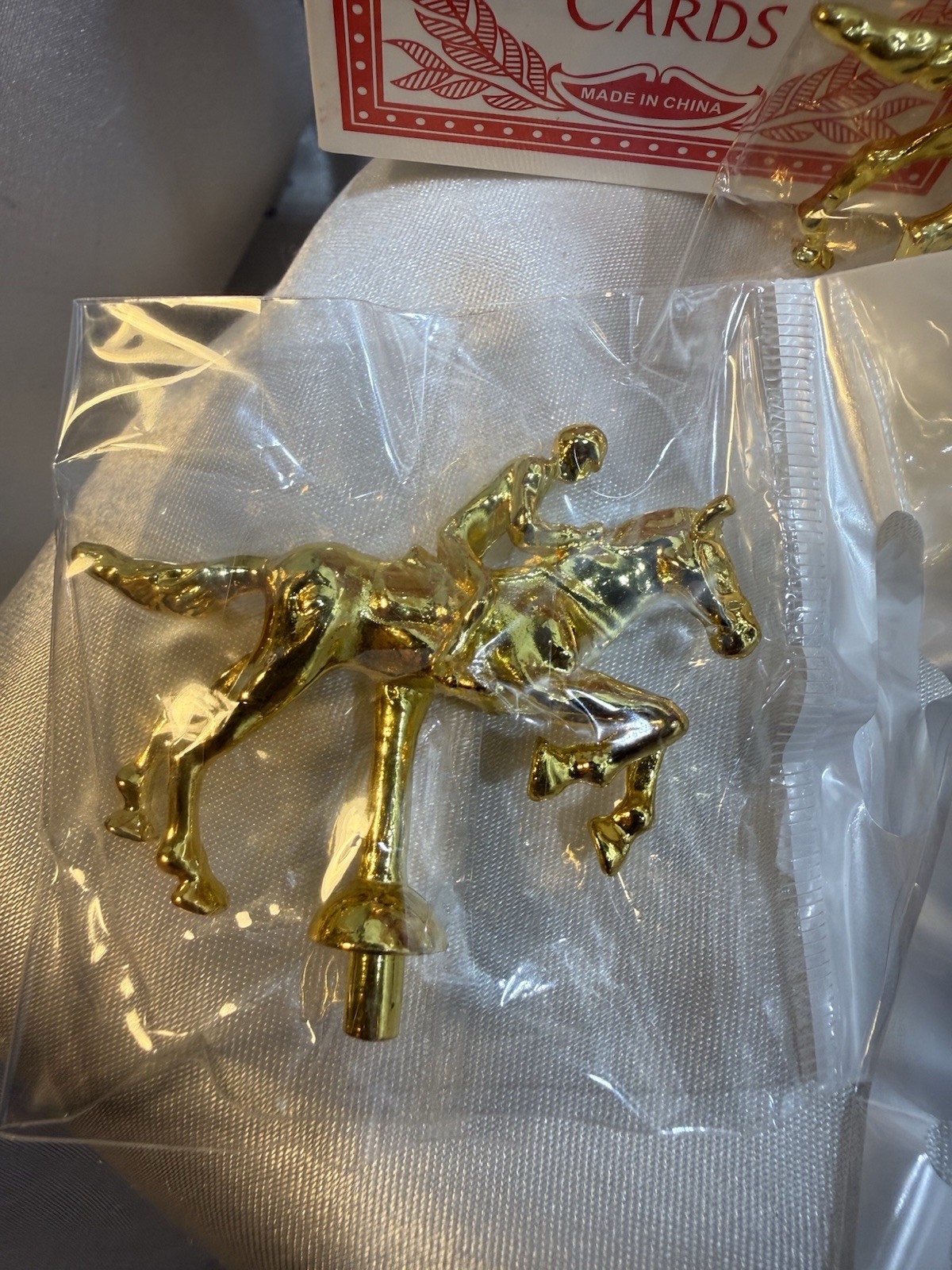 FINENI Wooden Horse Racing Game HEAVY Metal Play Pieces/Board NEW