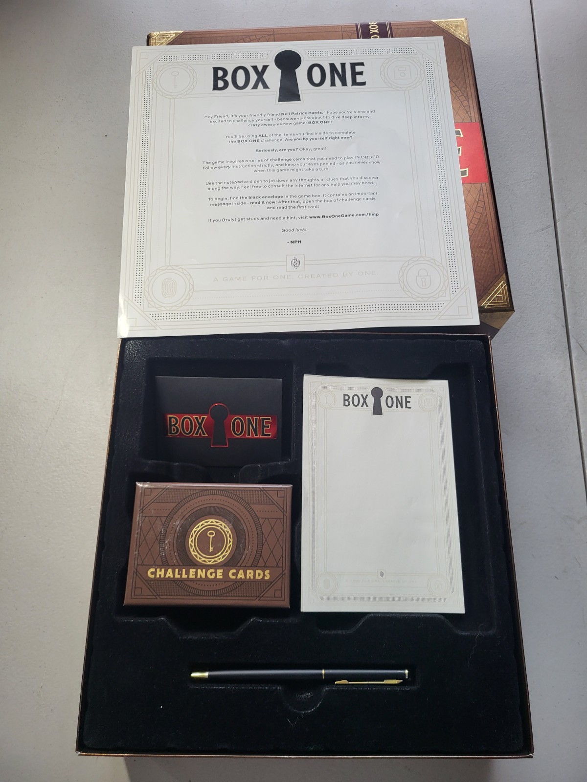 Theory11 BoxONE Neil Patrick Harris Trivia Puzzle Game for 1 Player, Ages 14+
