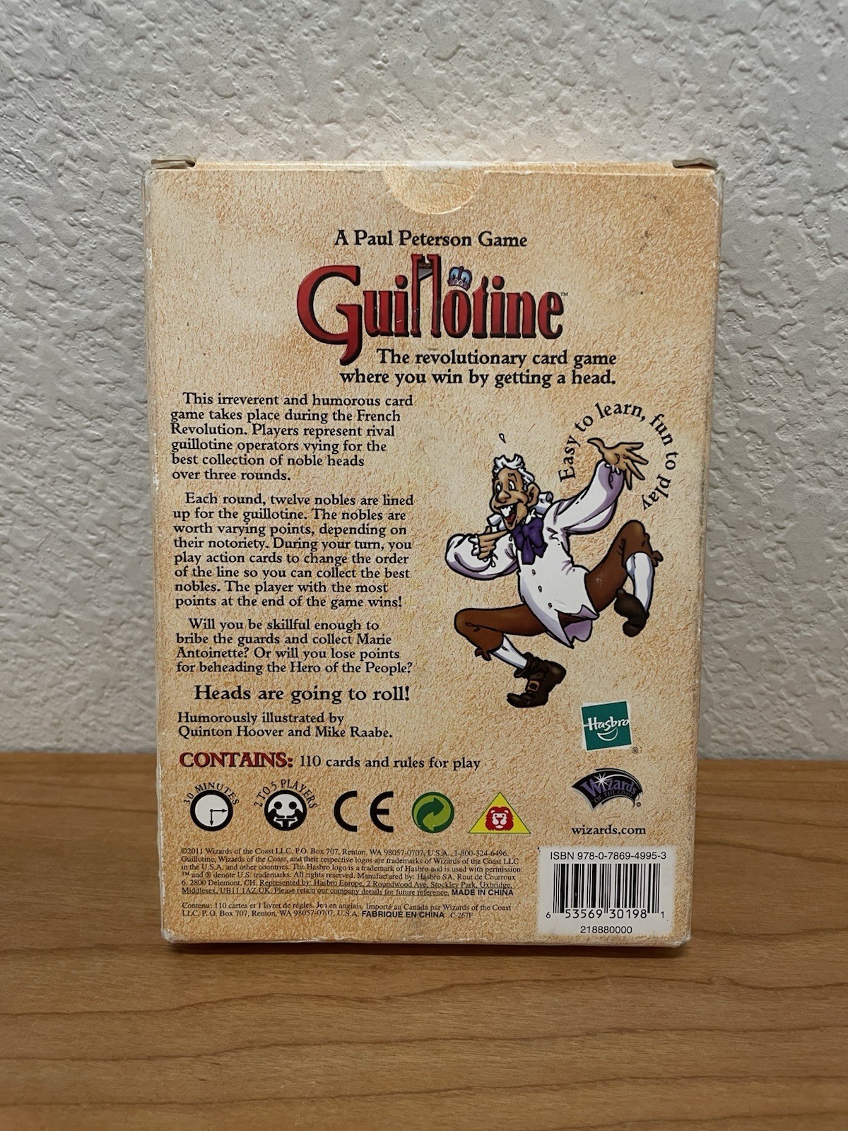 Guillotine The Revolutionary Card Game Wizards of the Coast Hasbro 2011 SEALED