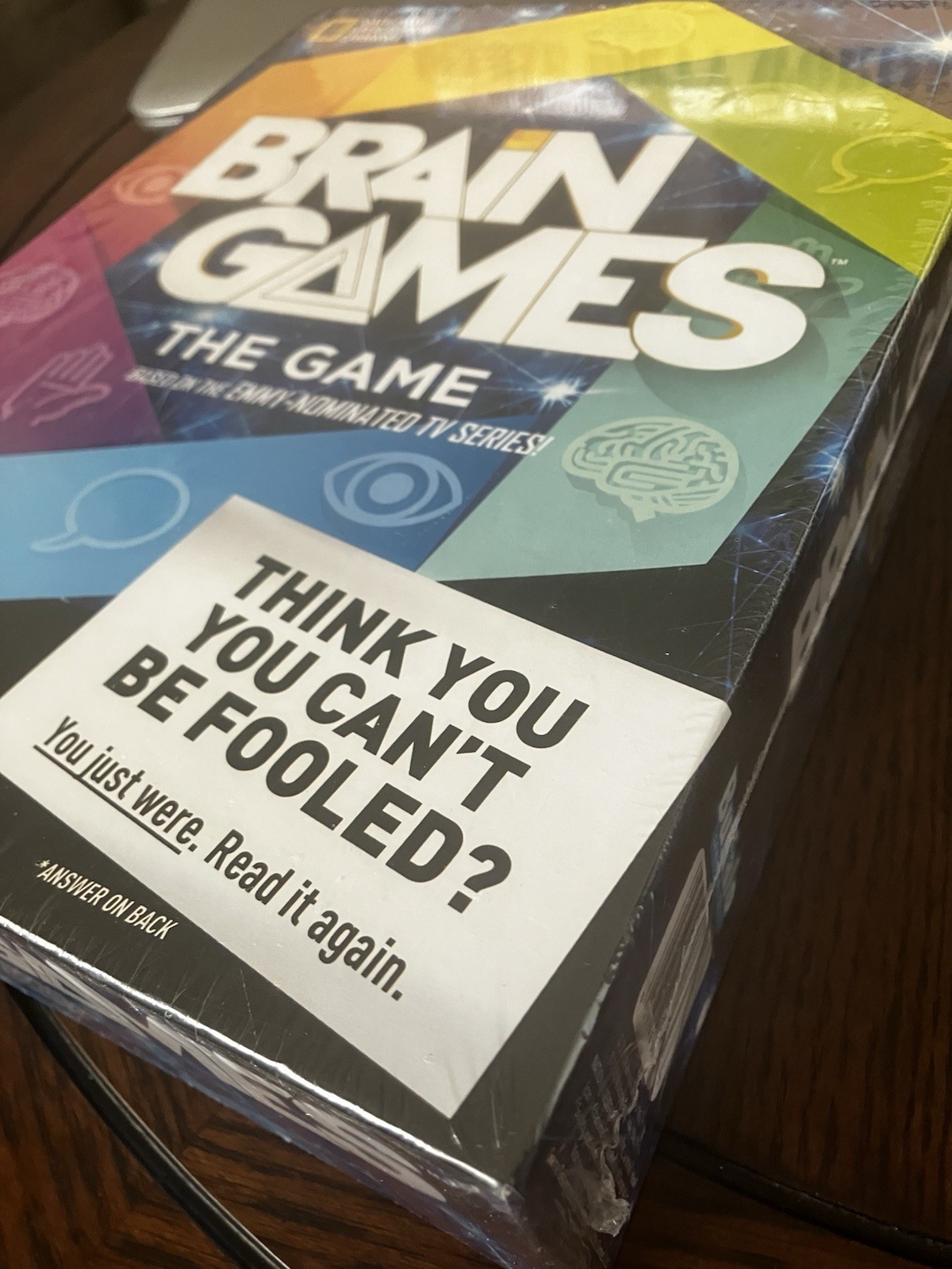 National Geographic Brain Games – TV Show Board Game – Brand New Wrapped Box.