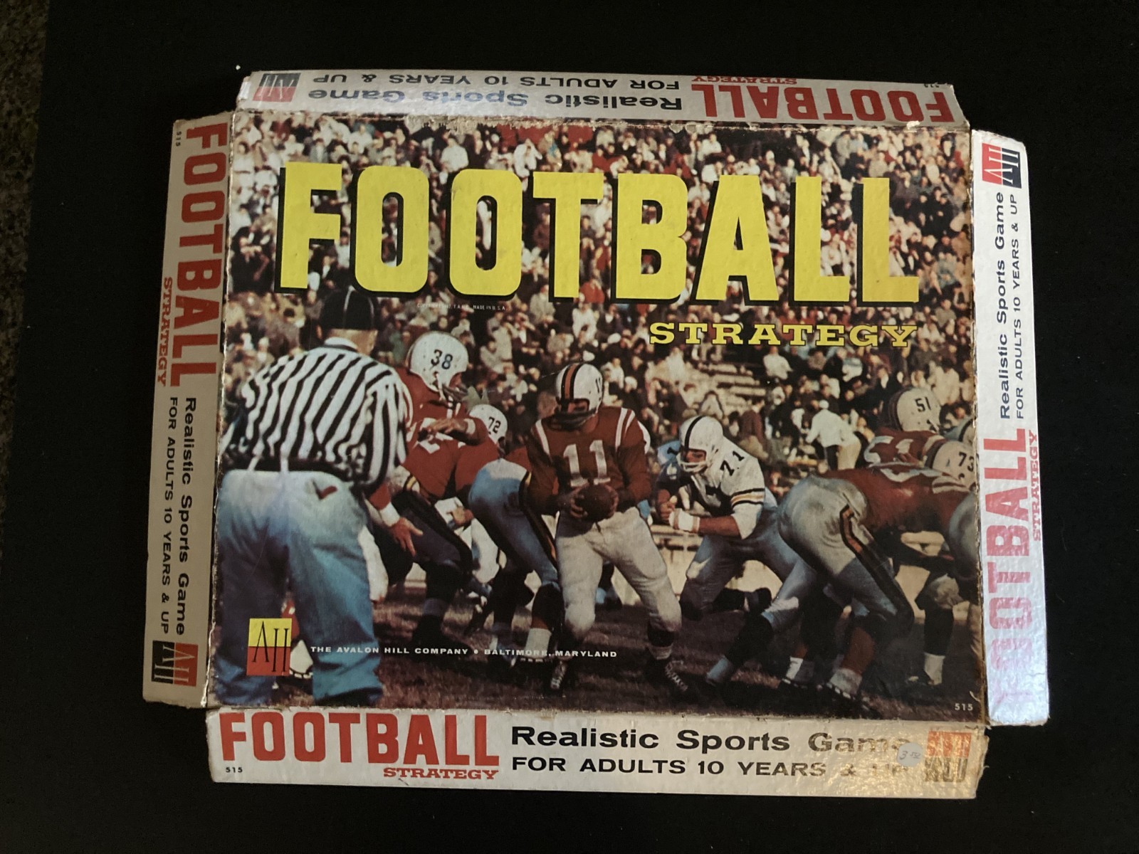 1962 Football Strategy Boxed Boardgame The Avalon Hill Company Missing Football