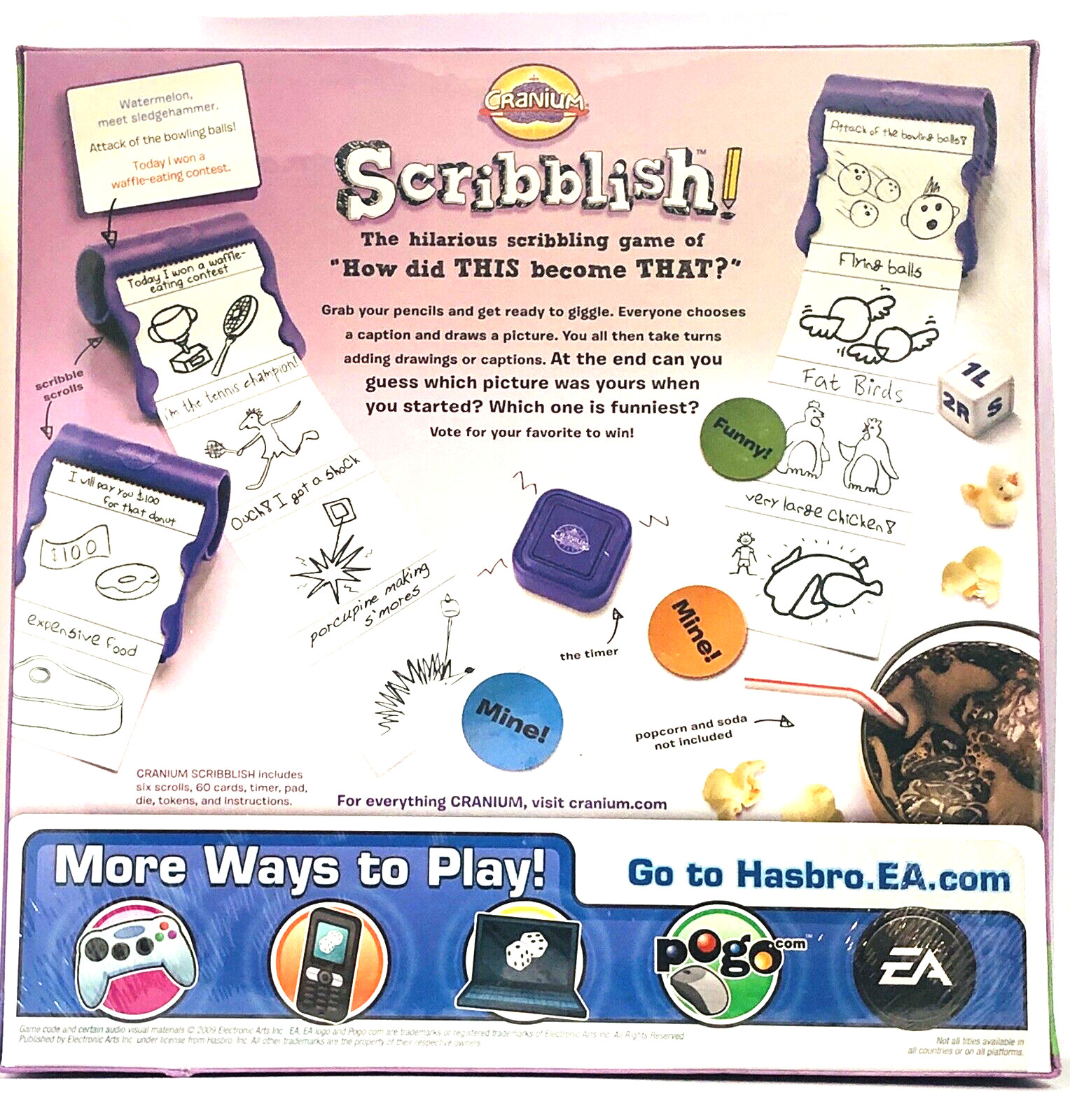 Cranium SCRIBBLISH Board Game Hasbro ~ Family Fun 8+ 4-6 Players [18245] NEW